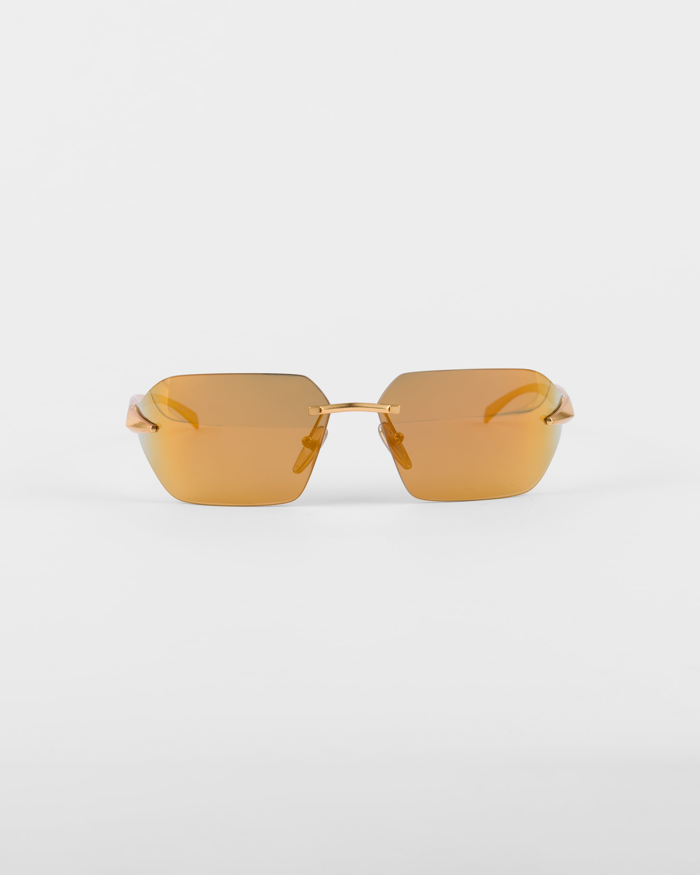 Prada Runway Sunglasses In Gold Lenses