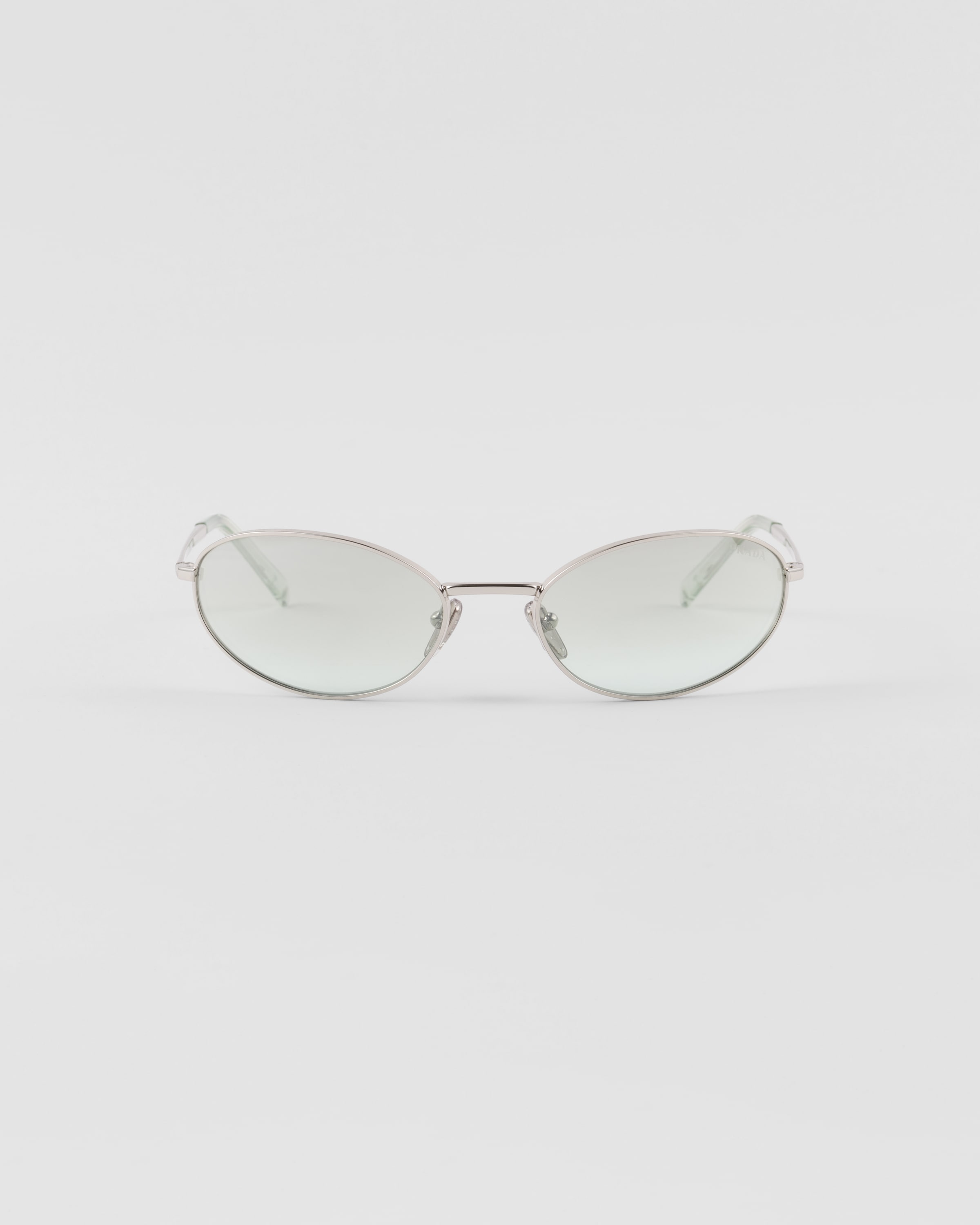 Prada Sunglasses With The  Logo In Chlorophyll Green Lenses