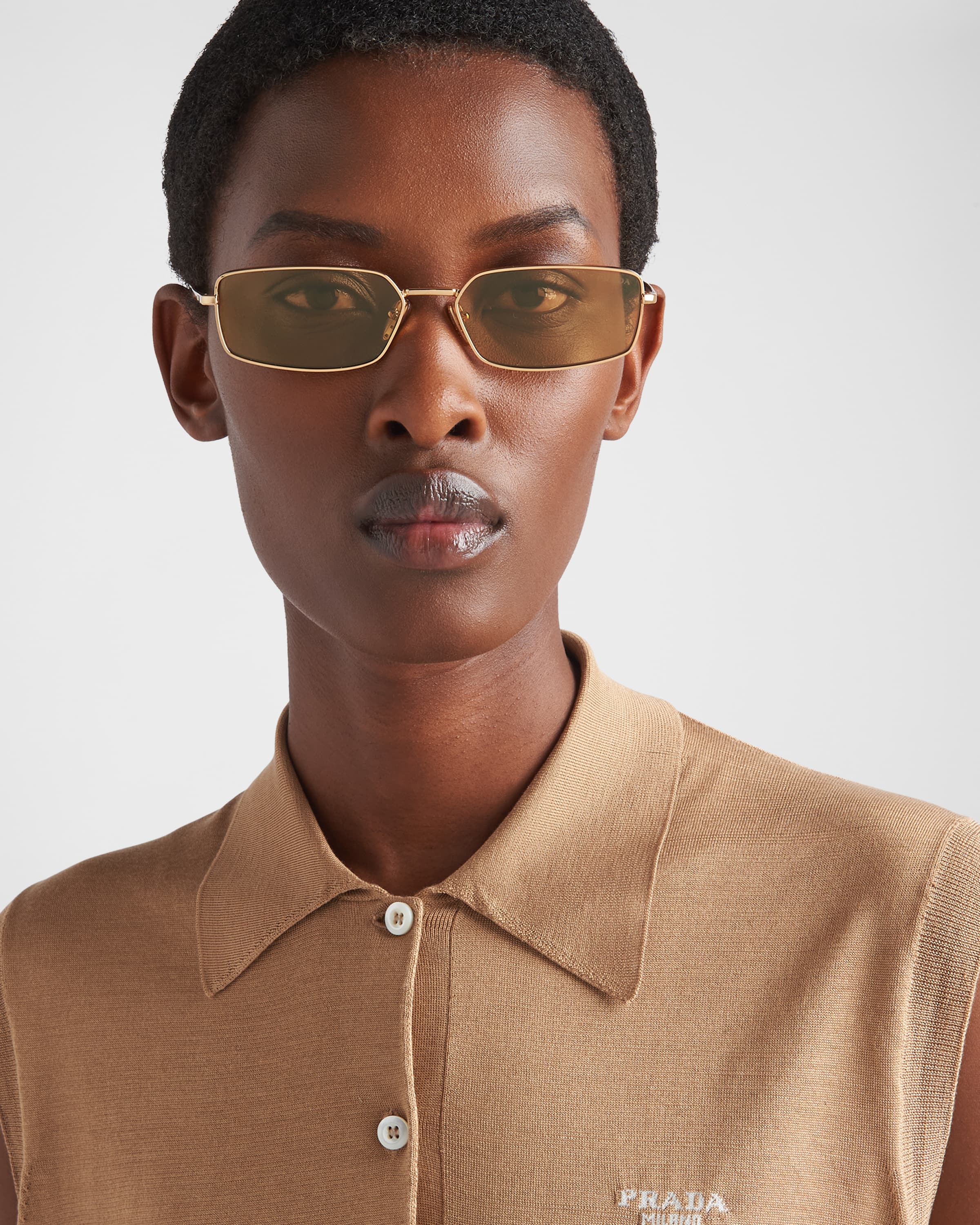 ホットセール The With Sunglasses Lenses Green Olive Prada PRADA | Logo 小物