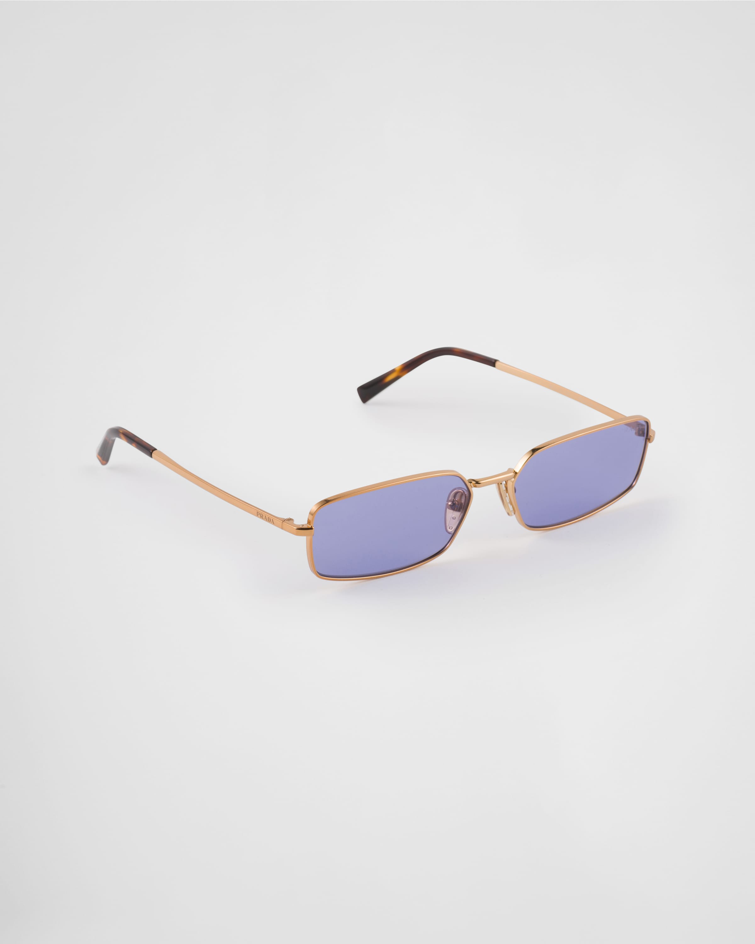 Shop Prada Sunglasses With The  Logo In Purple Lenses