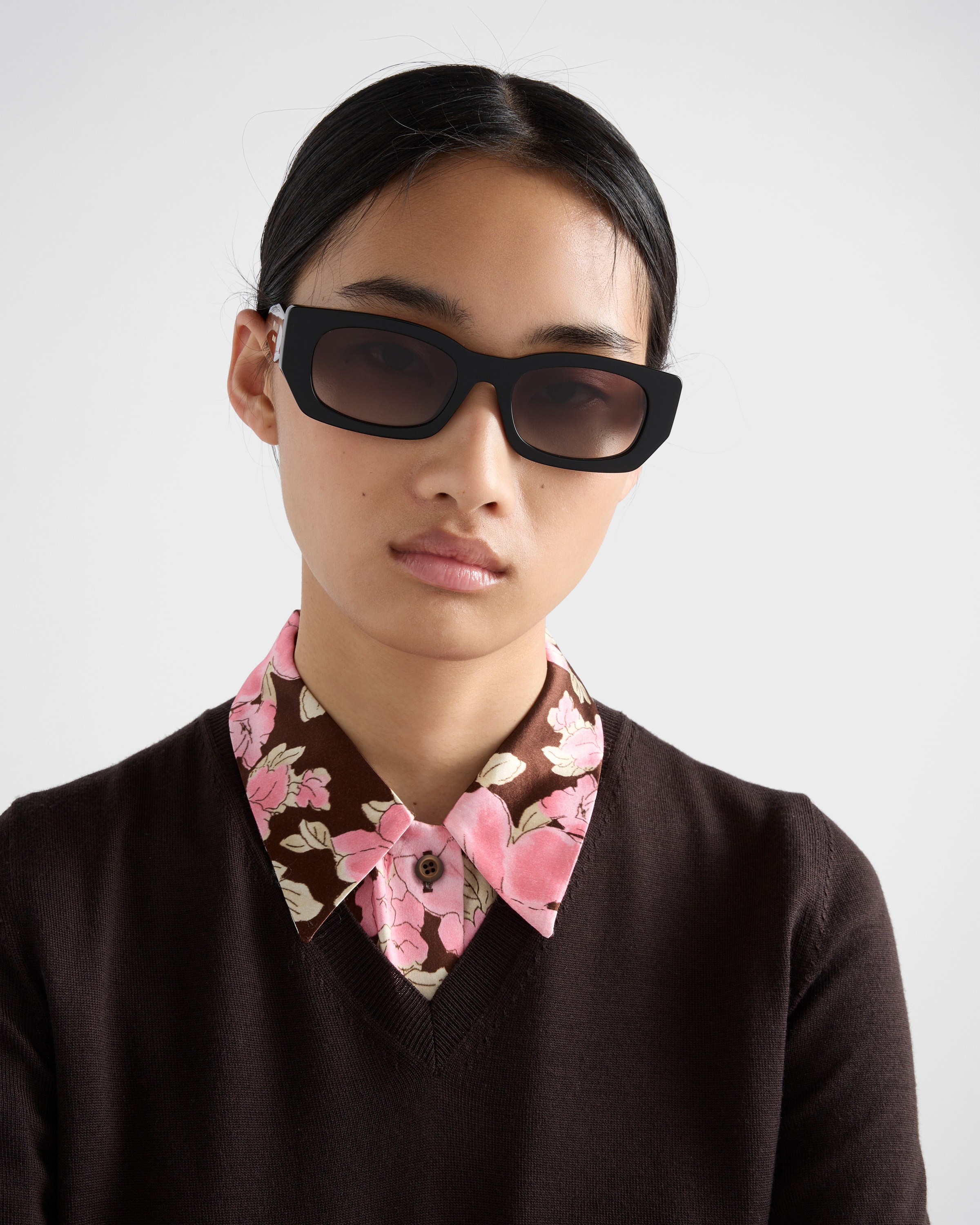 Gradient Anthracite Gray Lenses Sunglasses with the Prada