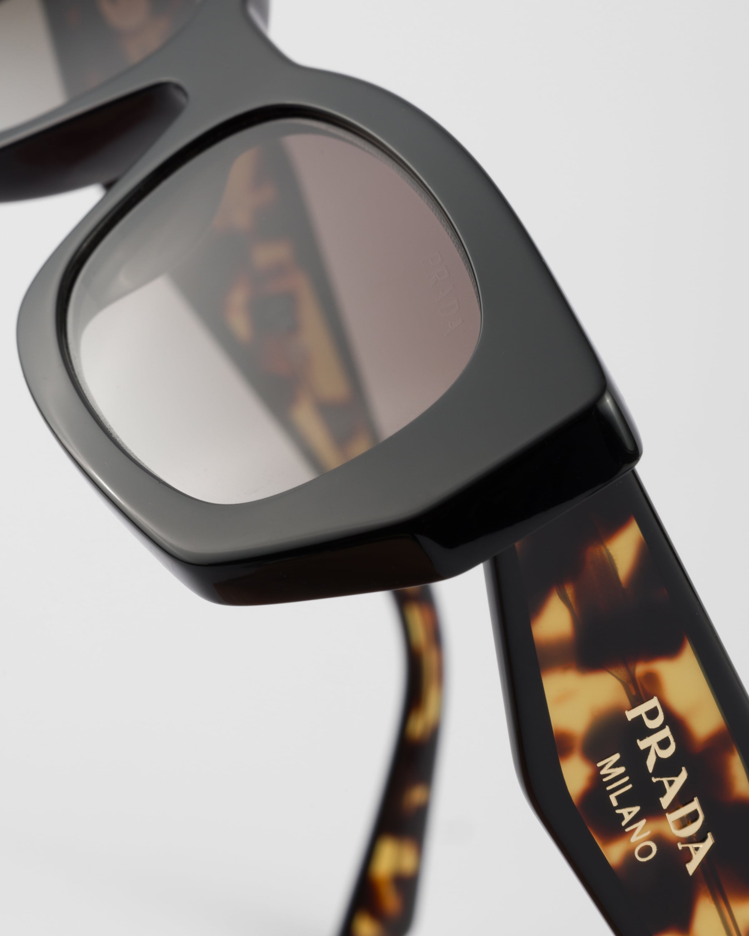 Prada Full Frame Sunglasses In Gradient Anthracite Gray Lenses