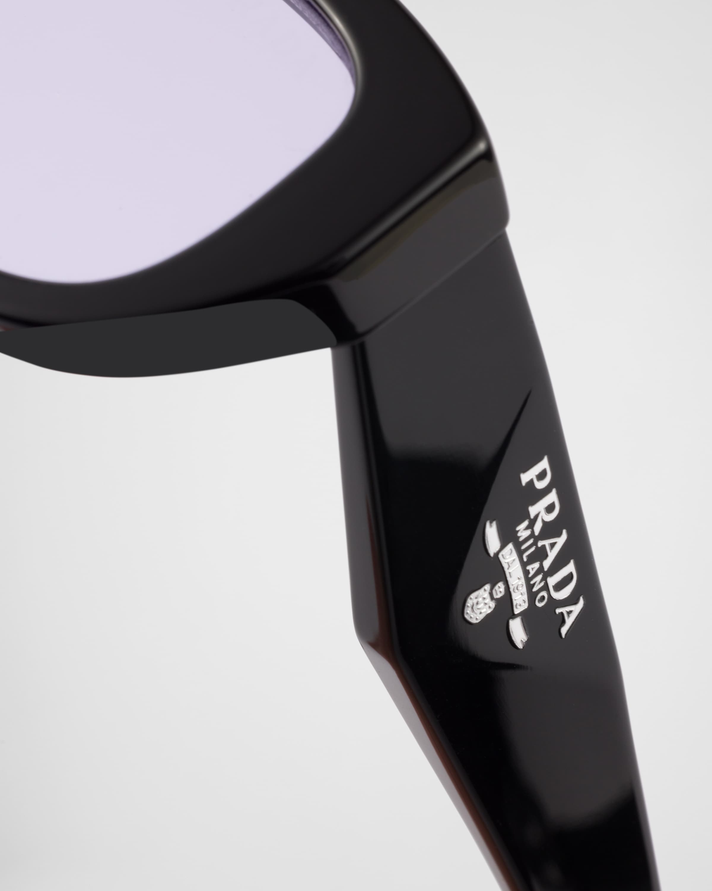 Prada Symbole Acetate Sunglasses In Lavendelfarbene Gläser