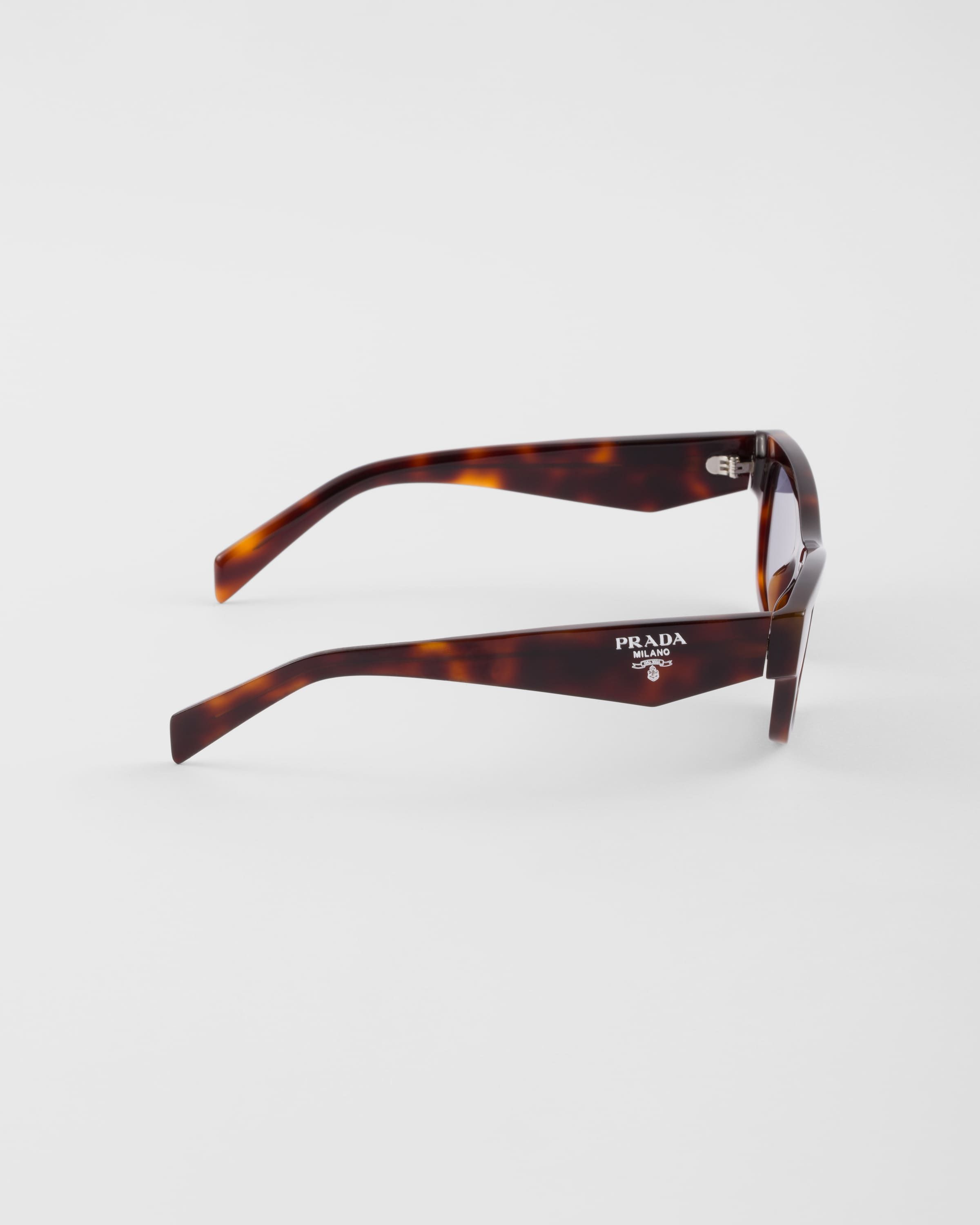 Prada Symbole Sunglasses In Dark Blue Denim Lenses