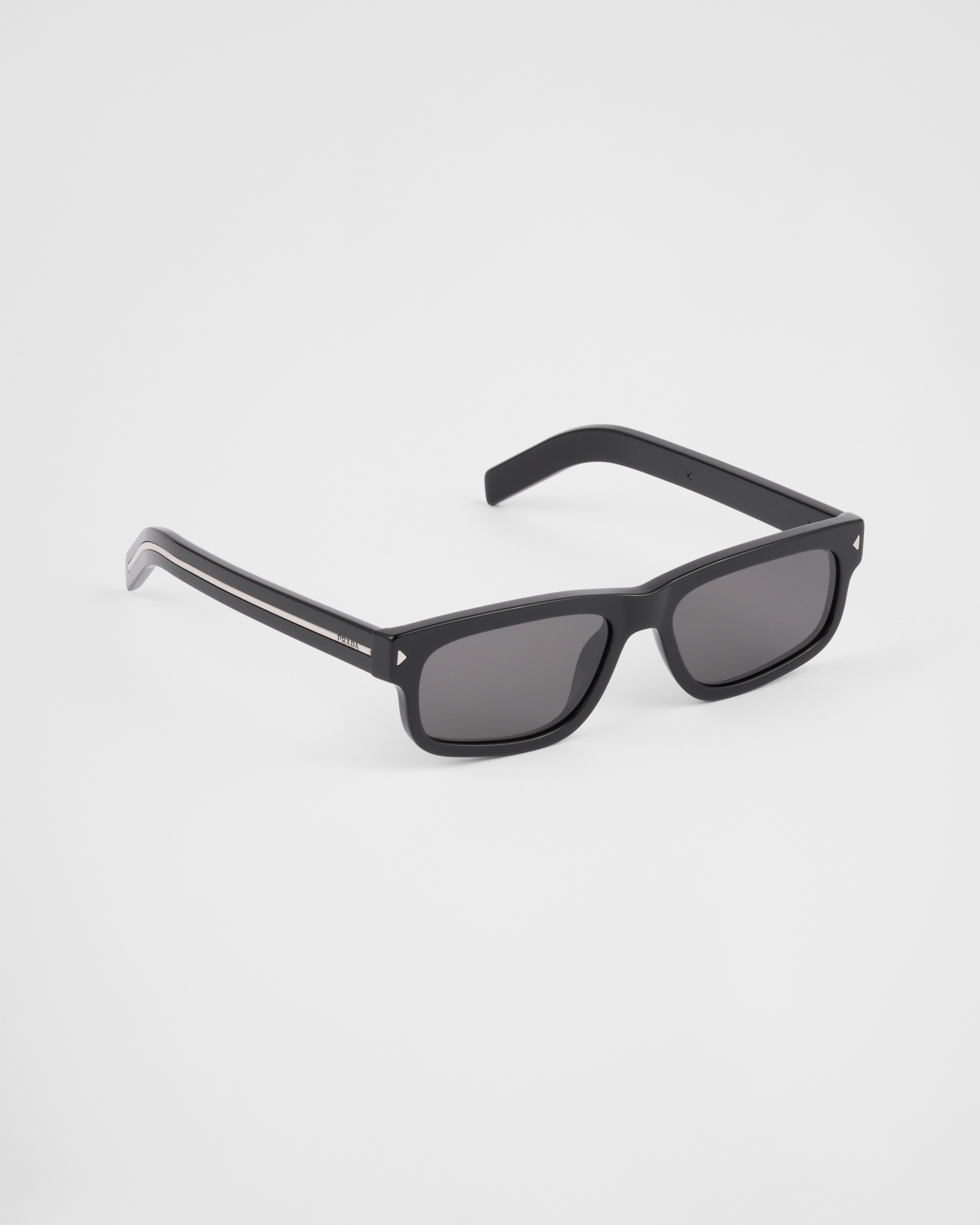 Prada Geometric-frame Sunglasses In Gläser Grau Krist
