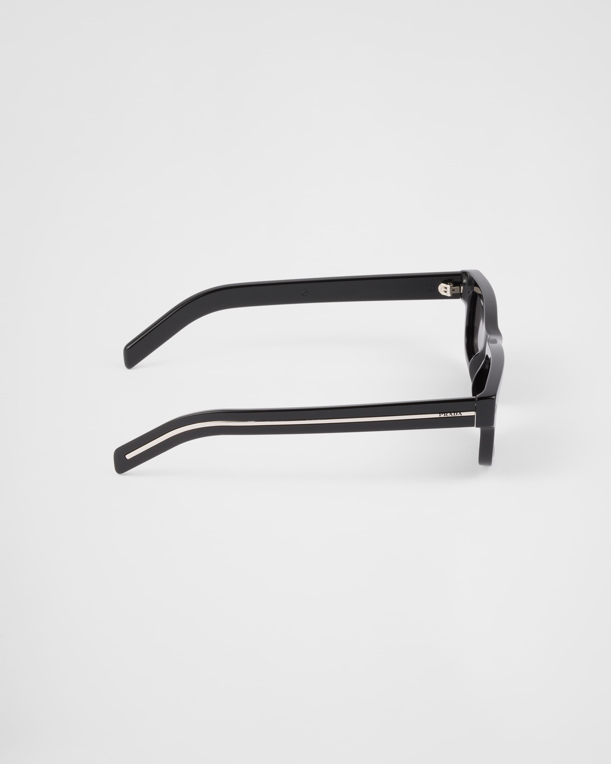Prada Geometric-frame Sunglasses In Gläser Grau Krist