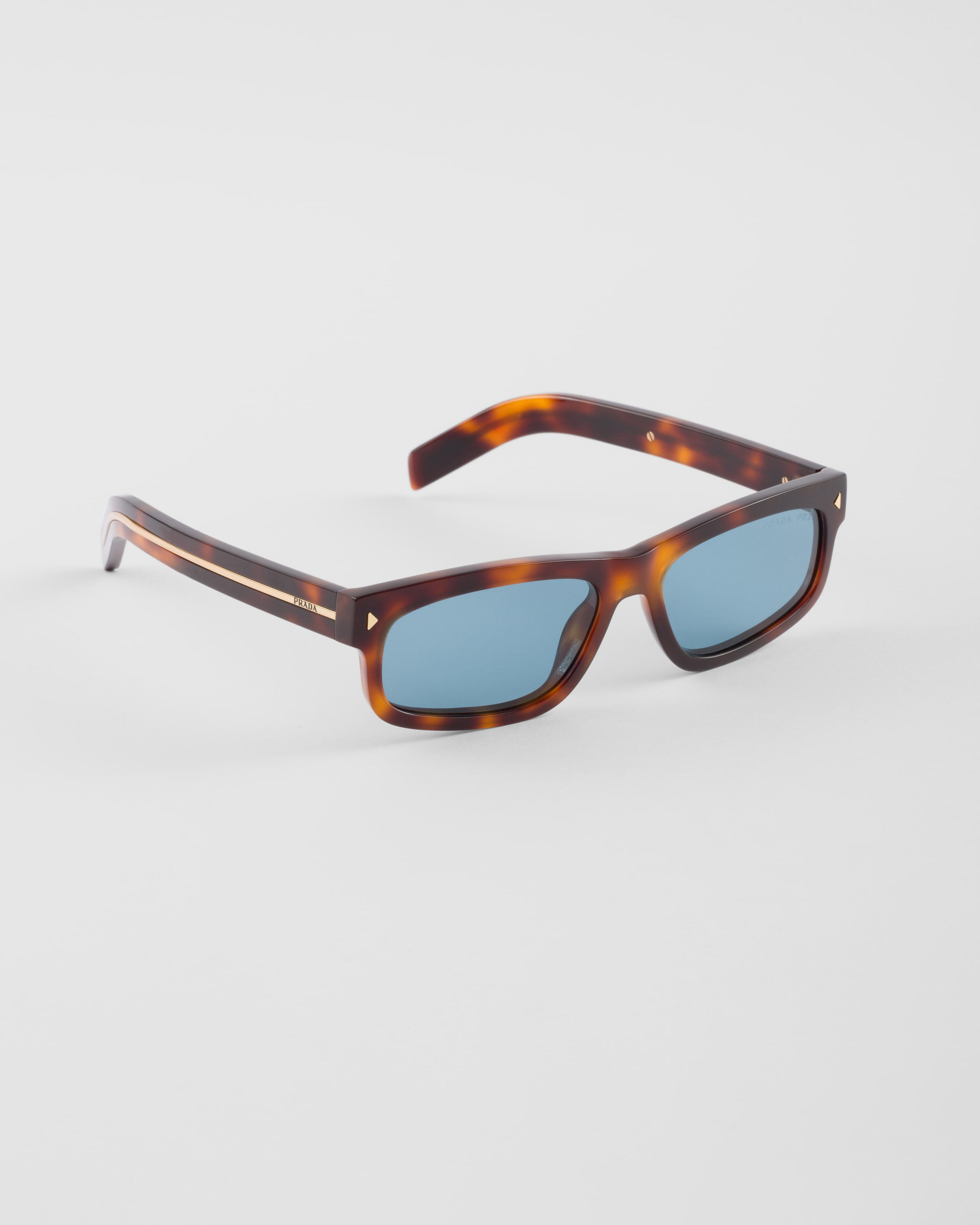Prada Rectangle-frame Sunglasses In Gläser In Türkis
