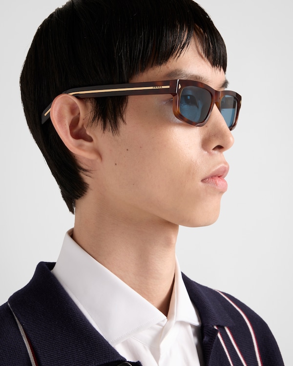 Sunglasses with the iconic metal plaque - Turquoise Lenses Sunglasses with the iconic metal plaque - Turquoise Lenses