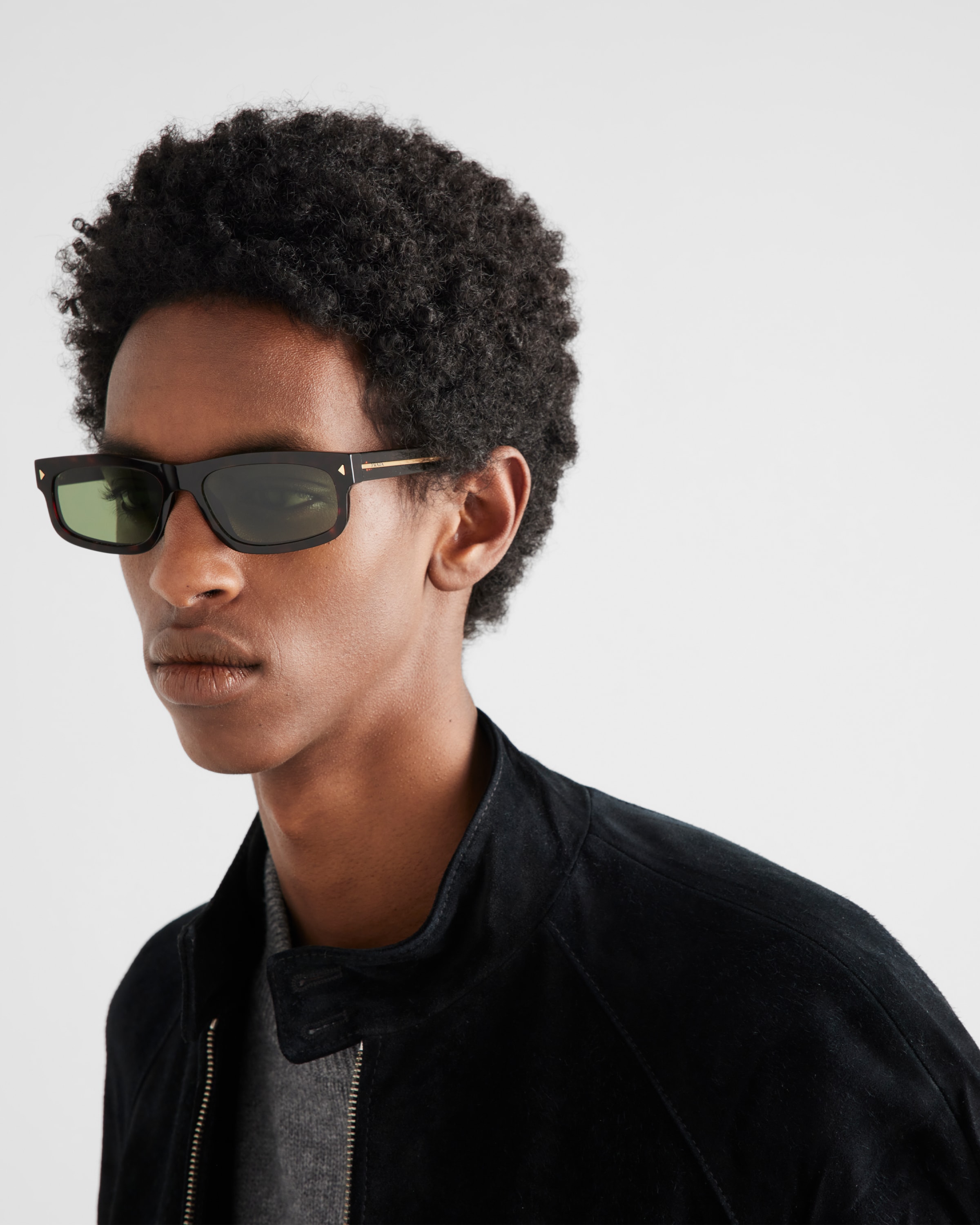 Willow Green lenses Sunglasses with the iconic metal plaque PRADA