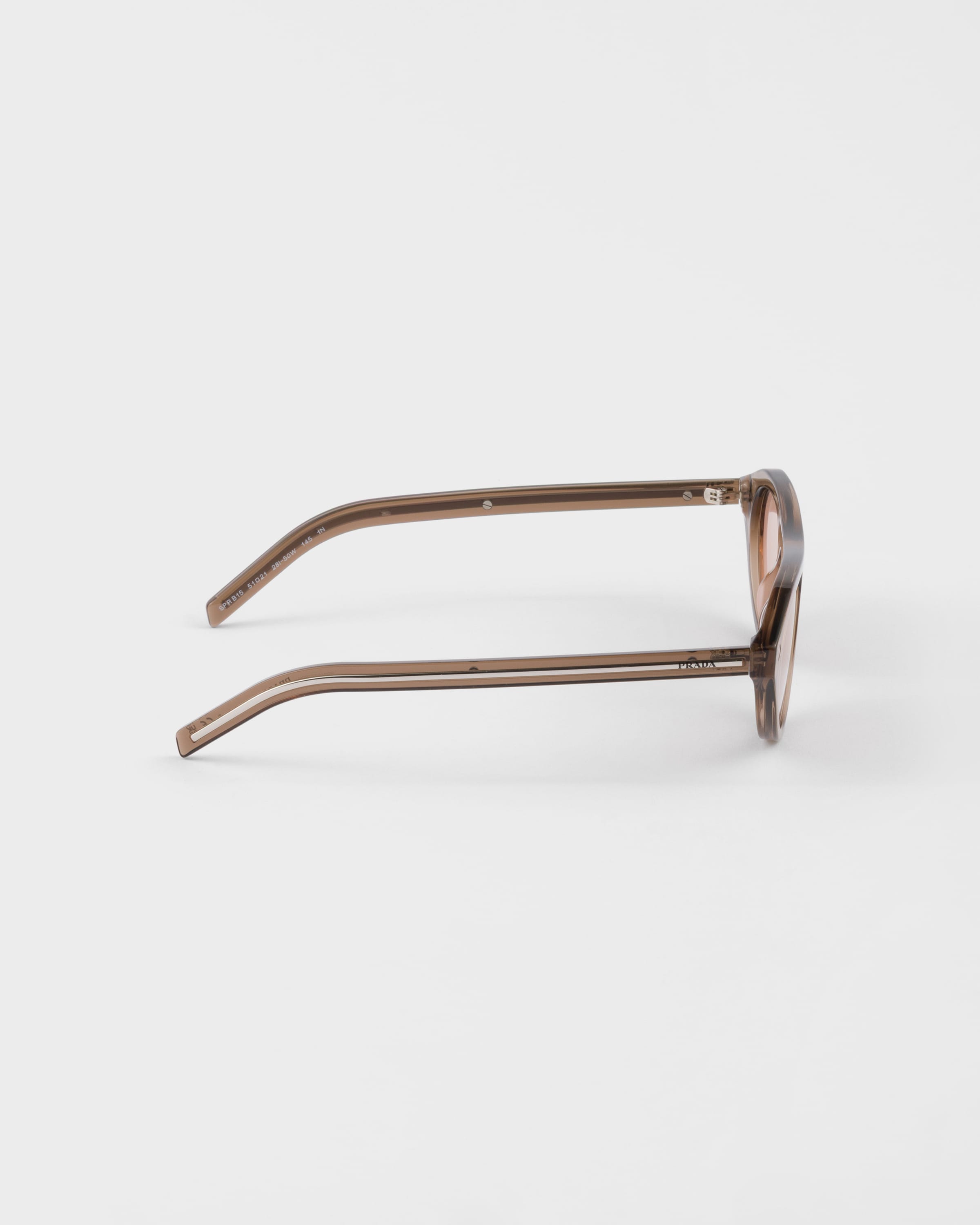 Crystal lenses Prada sunglasses with the iconic metal plaque