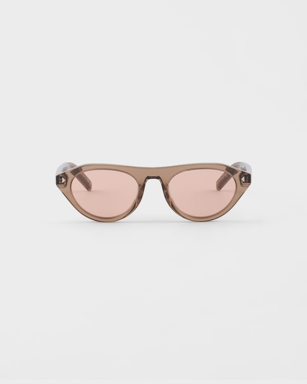 Prada sunglasses with iconic metal plaque - Crystal lenses Prada sunglasses with iconic metal plaque - Crystal lenses