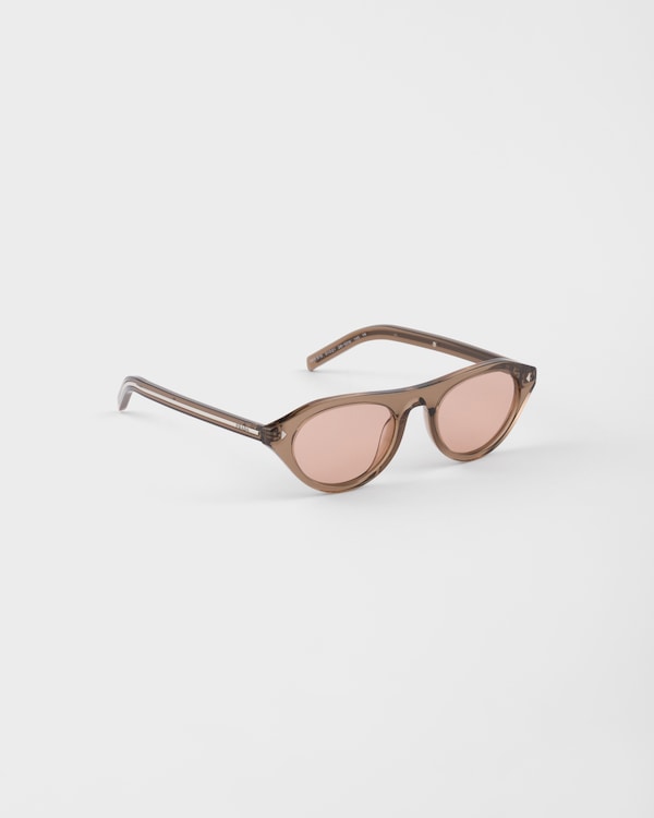 Prada sunglasses with iconic metal plaque - Crystal lenses Prada sunglasses with iconic metal plaque - Crystal lenses