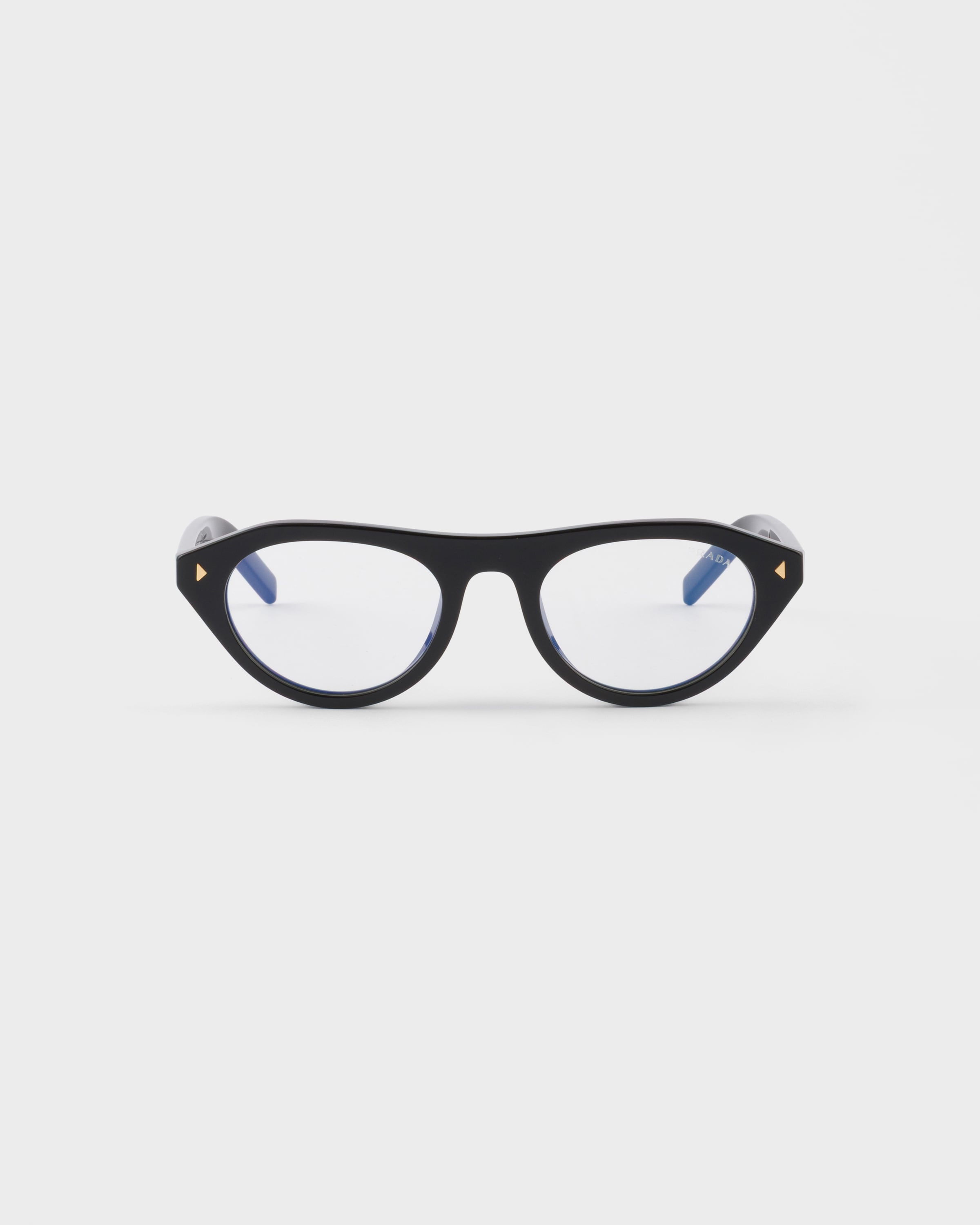 Crystal lenses Prada sunglasses with the iconic metal plaque