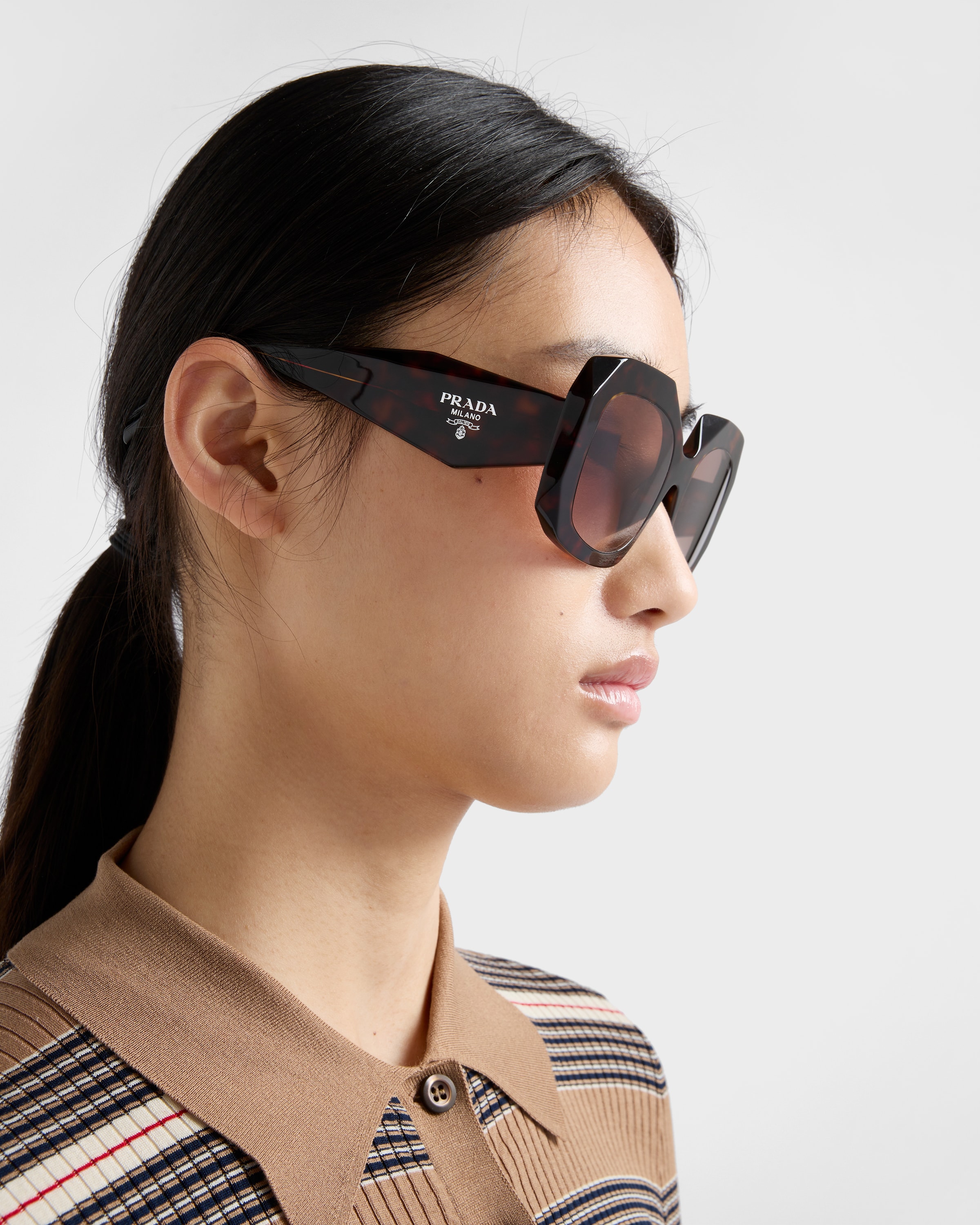 【PRADA】プラダ シンボル サングラス★ダークブルー ブラウン ダークブラウンレンズ プラダ シンボル サングラス | PRADA