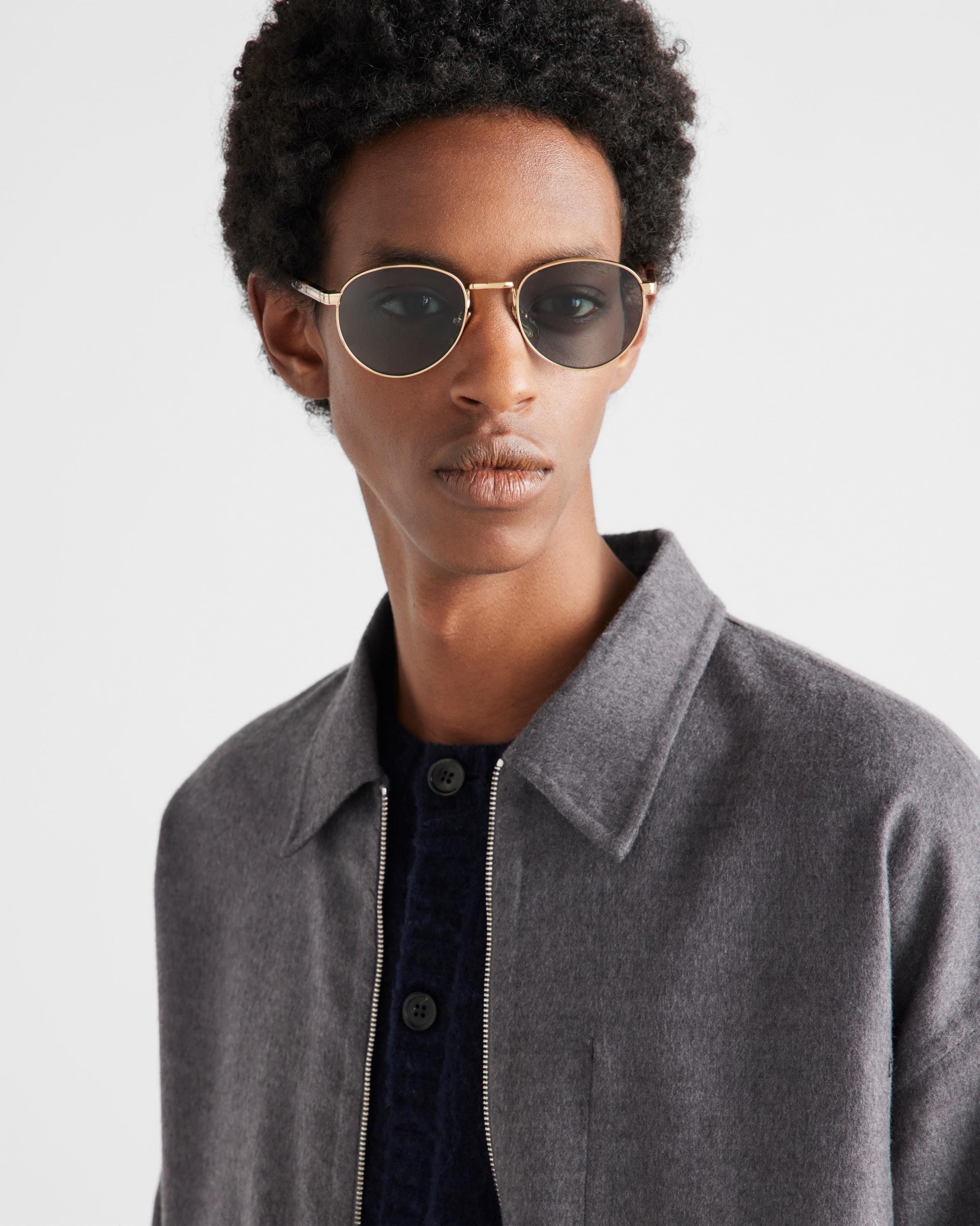 Lake Blue lenses Sunglasses with the iconic metal plaque | PRADA