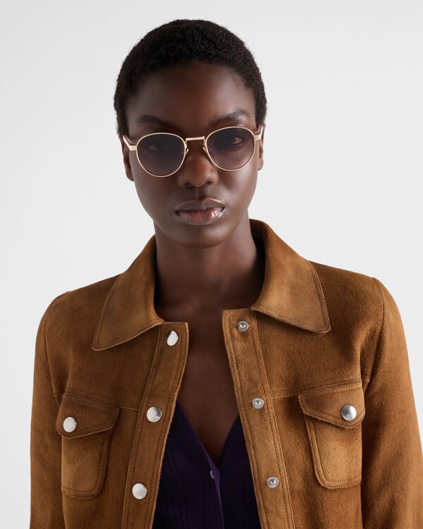 Sunglasses with the iconic metal plaque - Opaque Gradient Dark Brown Lenses Sunglasses with the iconic metal plaque - Opaque Gradient Dark Brown Lenses