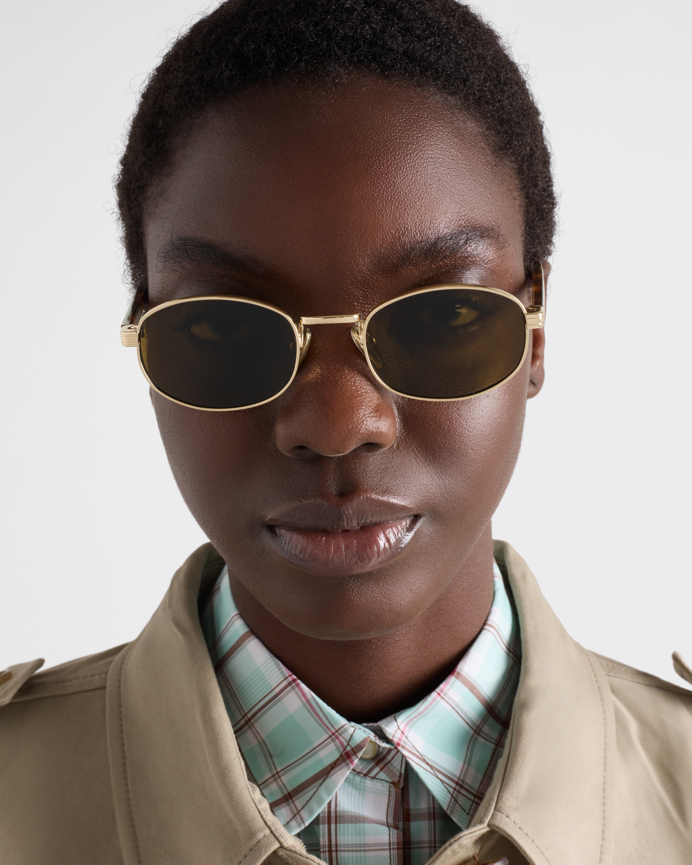 Loden Green Lenses Sunglasses with the iconic metal plaque