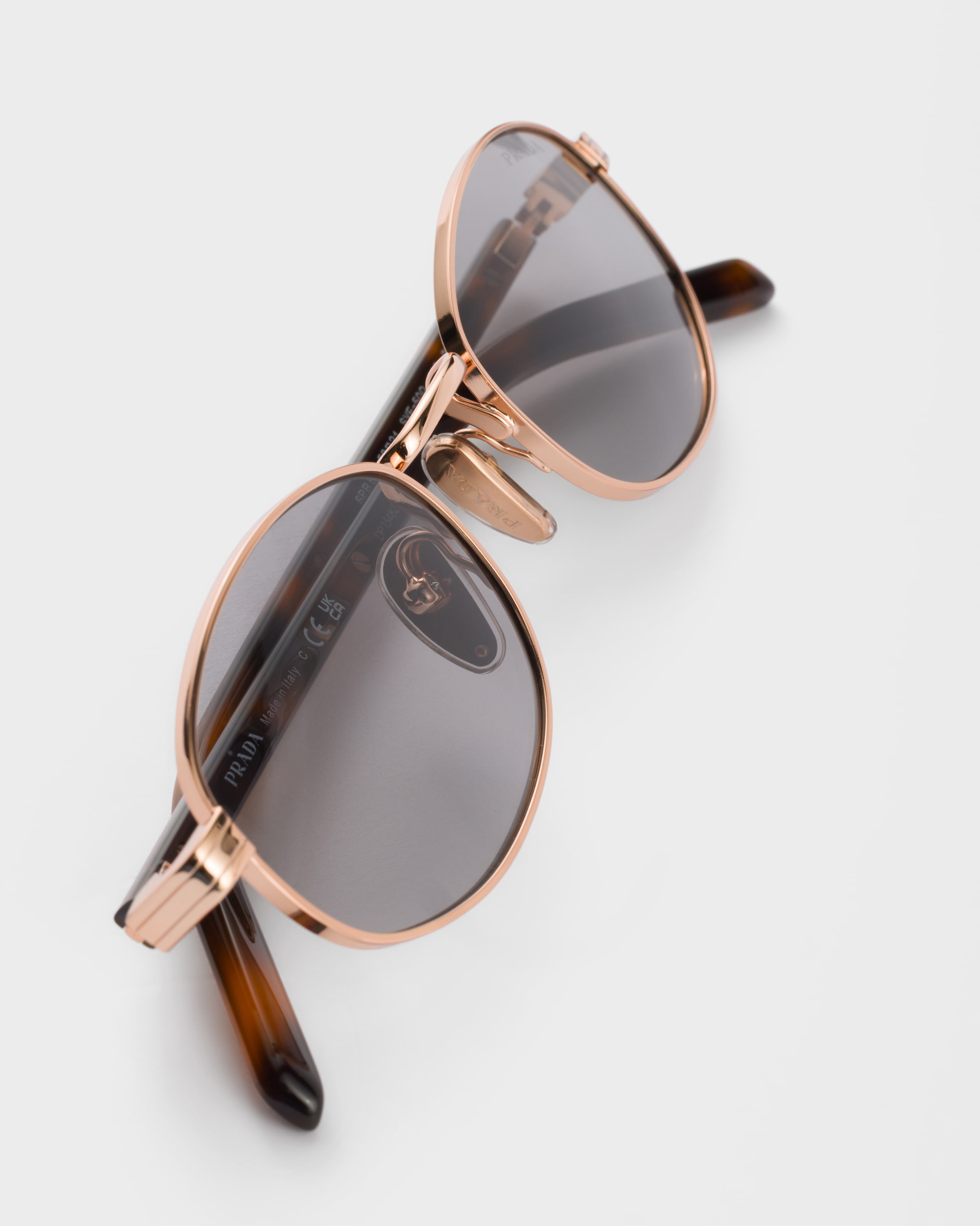 Grey Lenses Sunglasses With The Iconic Metal Plaque | PRADA