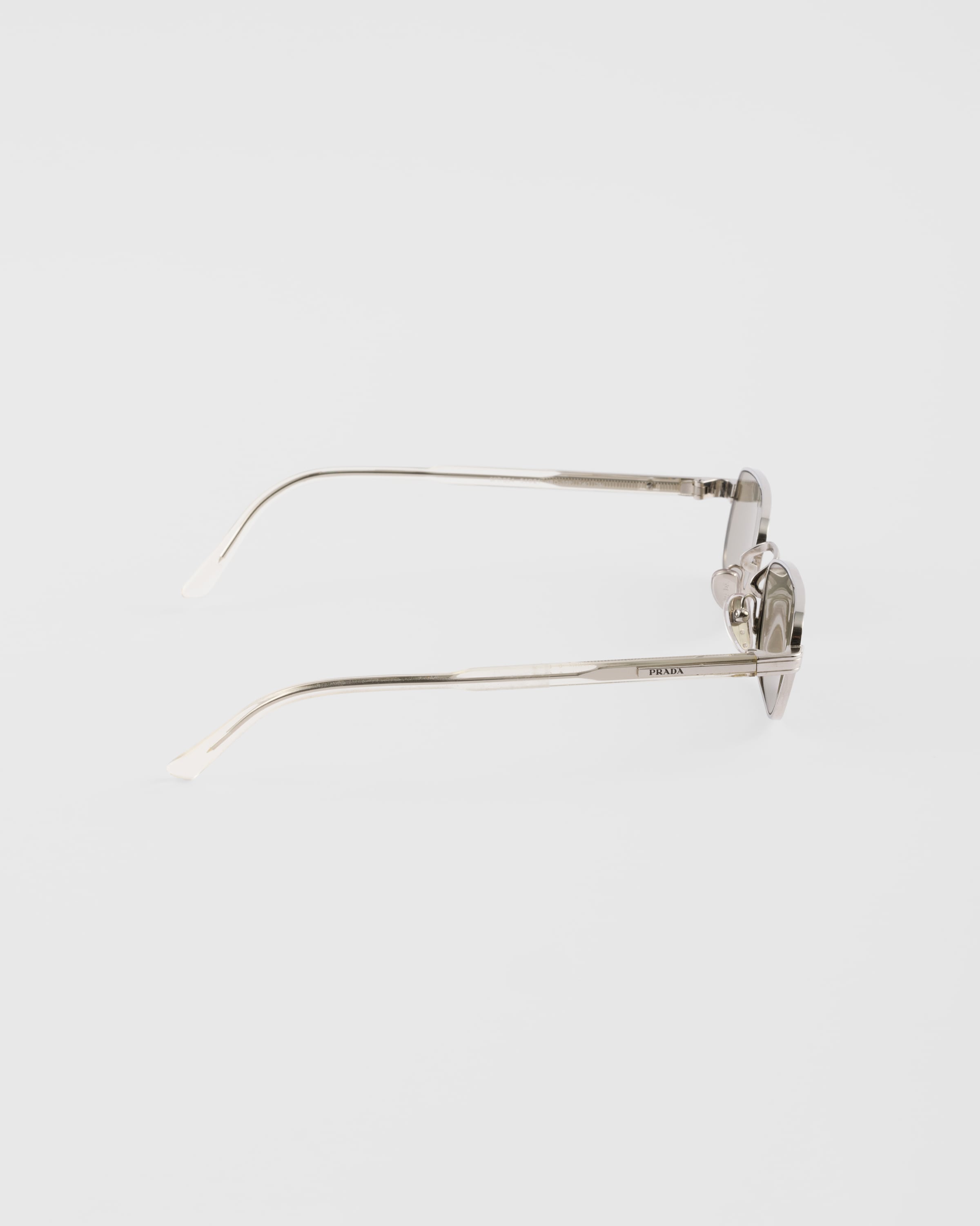 Prada Rectangle-frame Sunglasses In Stone Gray Lenses