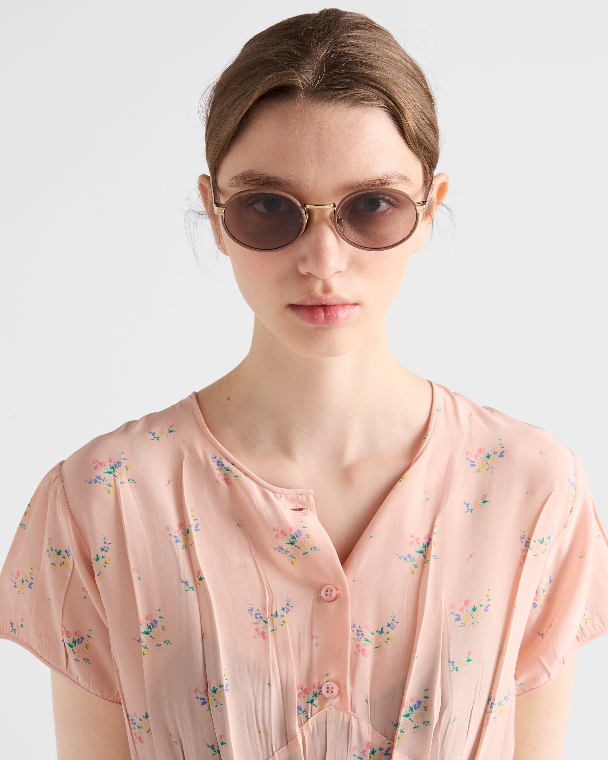 PRADA サングラス ネイビー ミラーレンズ クリスタルグレーレンズ プラダロゴ サングラス | PRADA