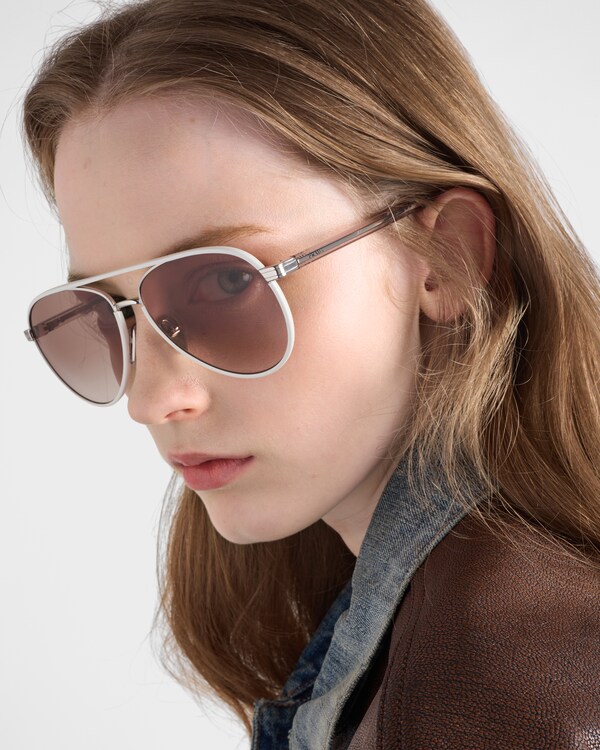 Prada sunglasses with the iconic metal plaque Prada sunglasses with the iconic metal plaque