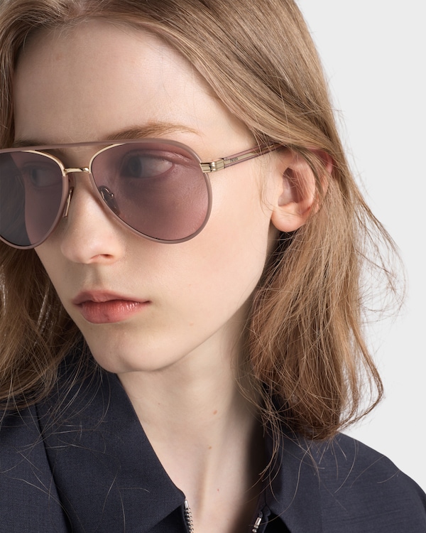 Prada sunglasses with the iconic metal plaque Prada sunglasses with the iconic metal plaque