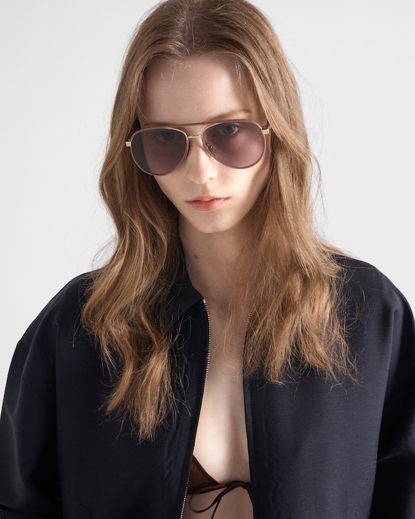 Prada sunglasses with the iconic metal plaque Prada sunglasses with the iconic metal plaque