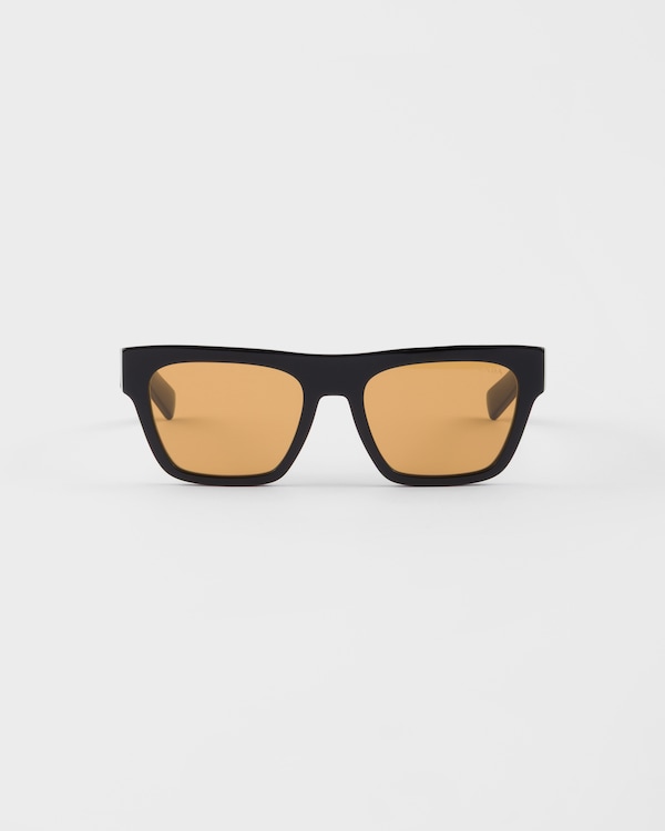 Sonnenbrille mit Prada Logo - Honigfarbene Gläser Sonnenbrille mit Prada Logo - Honigfarbene Gläser