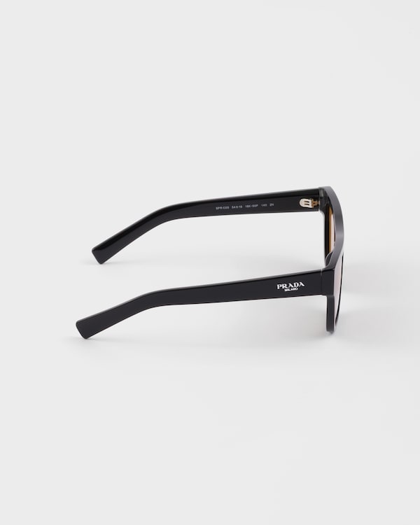 Sonnenbrille mit Prada Logo - Honigfarbene Gläser Sonnenbrille mit Prada Logo - Honigfarbene Gläser