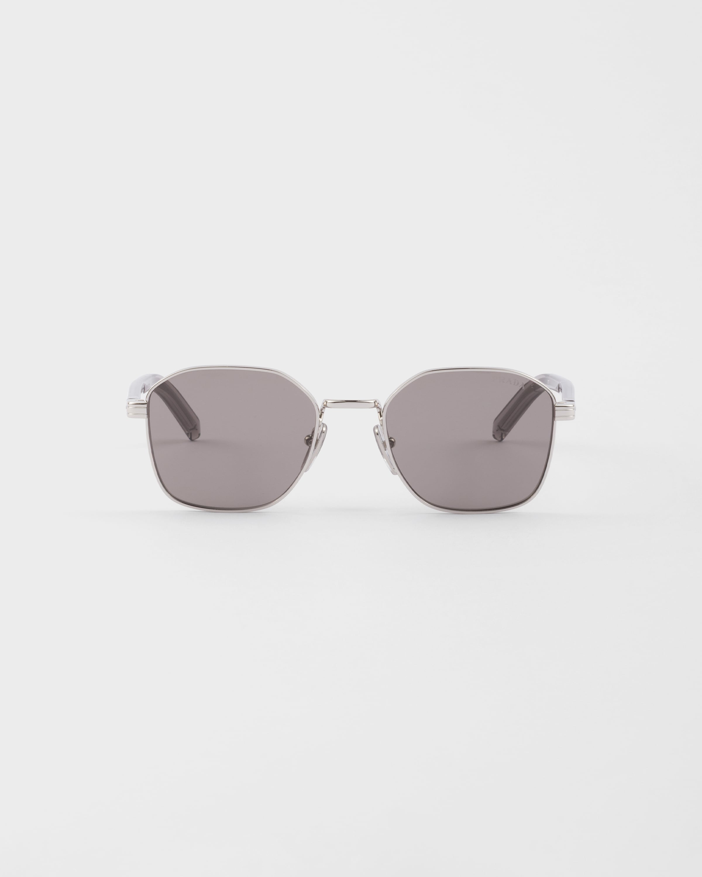 Prada Sunglasses With The Iconic Metal Plaque In Gray