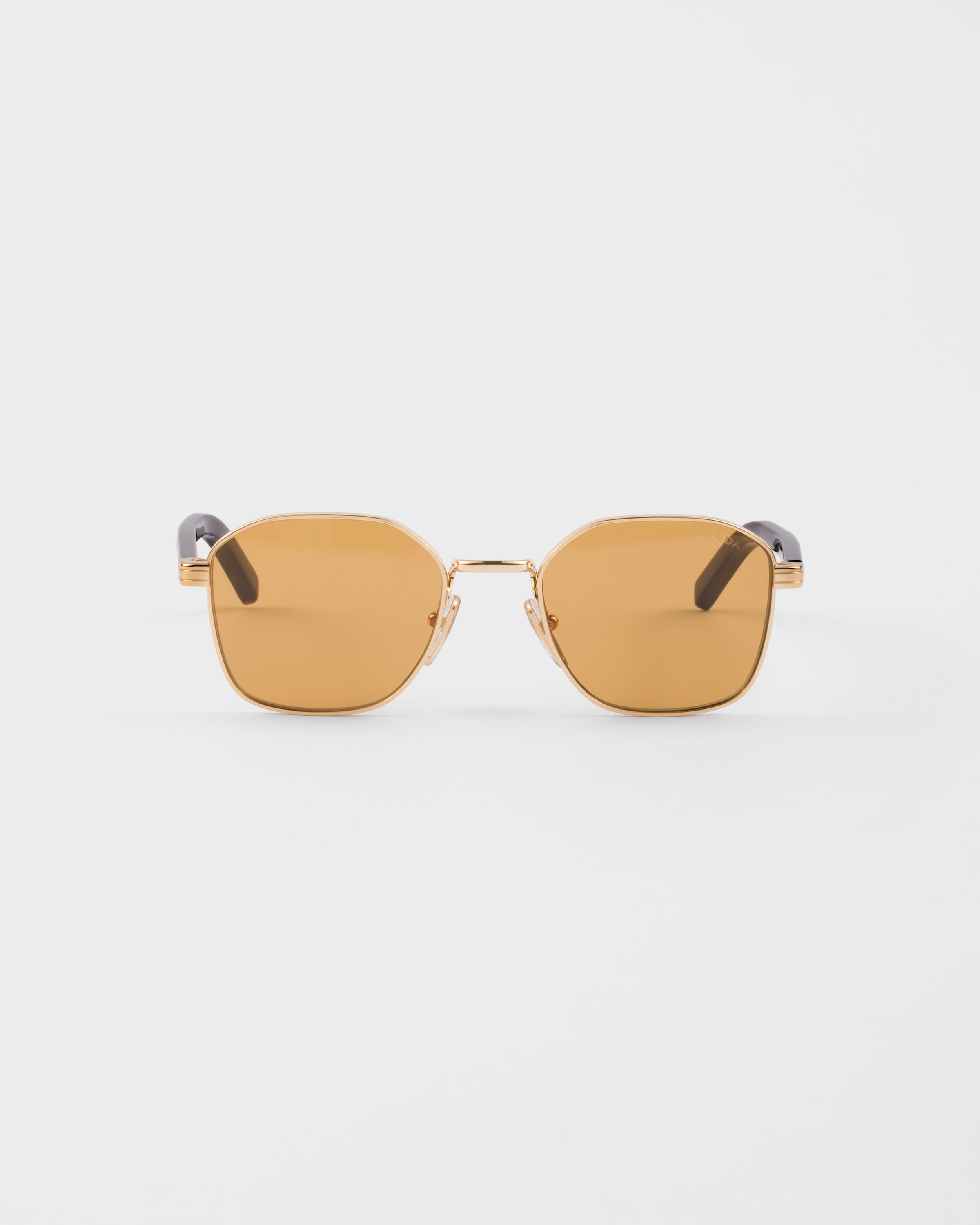 Prada Sunglasses With The Iconic Metal Plaque In Yellow