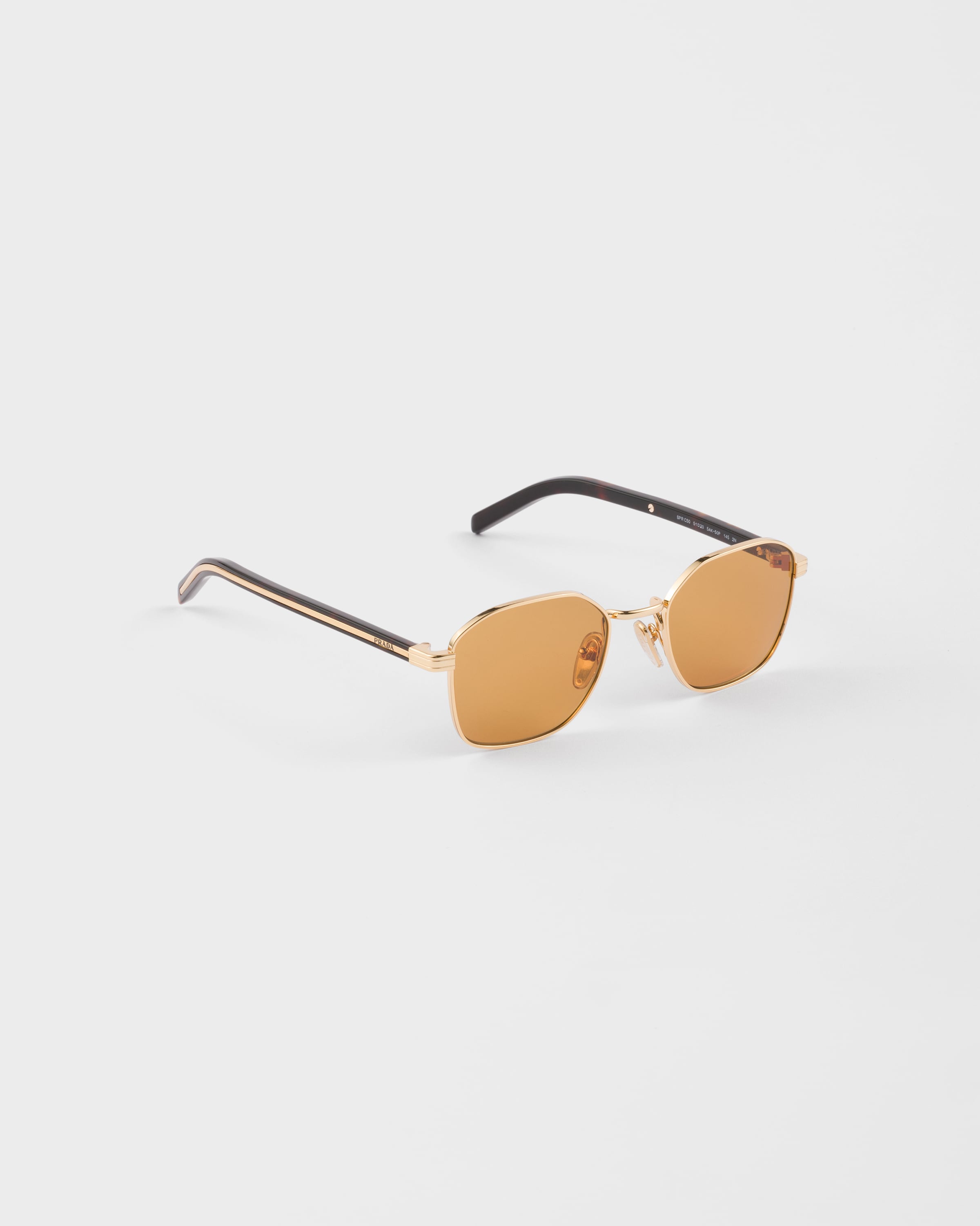 Prada Sunglasses With The Iconic Metal Plaque In Yellow