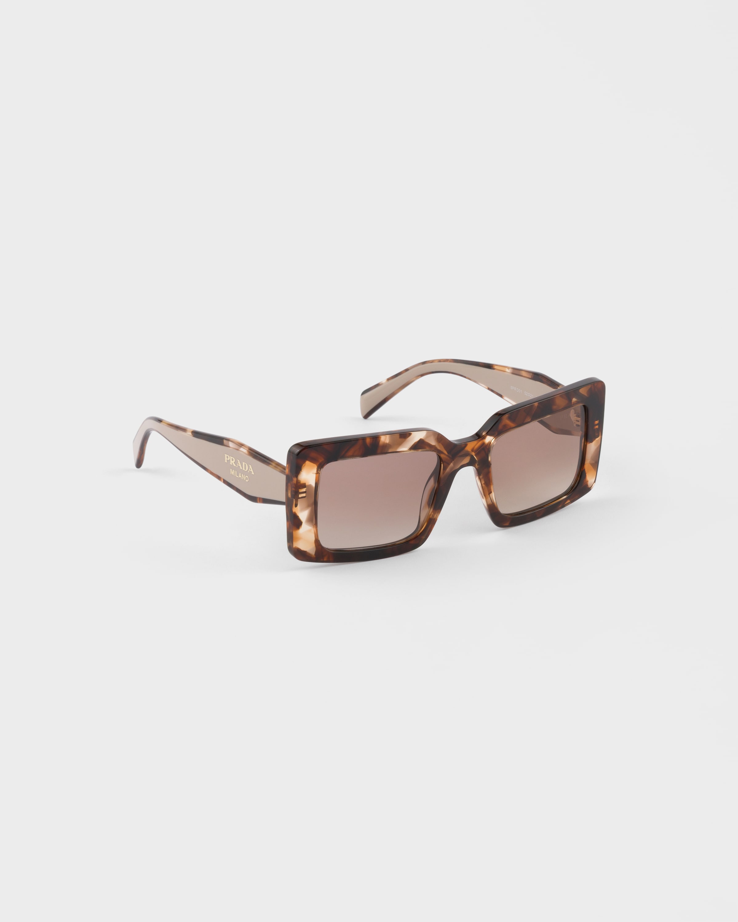 Óculos de sol com logotipo Prada Lentes marrom café | PRADA - Brasil