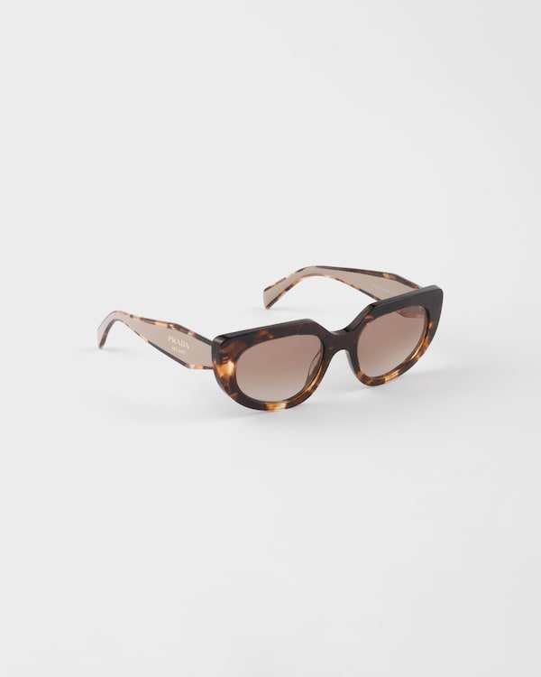 Lunettes de soleil ornées du logo Prada - Verres marron café Lunettes de soleil ornées du logo Prada - Verres marron café