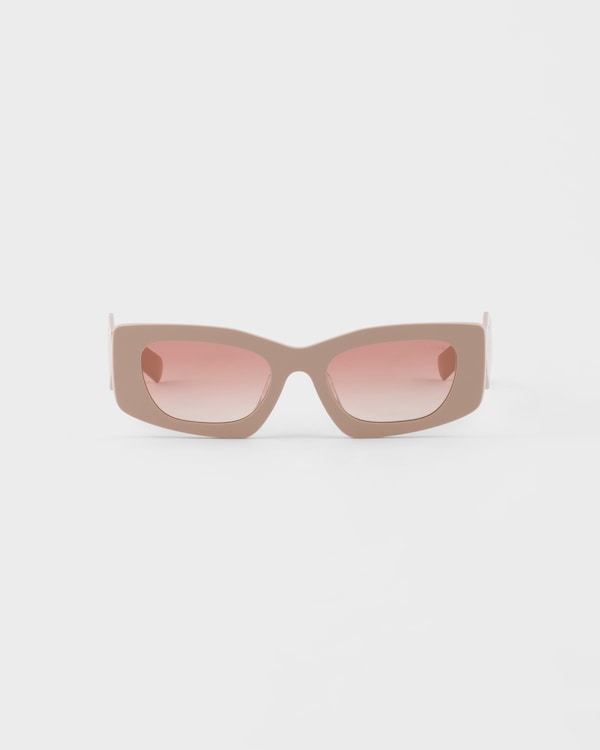 Lunettes de soleil avec logo triangulaire - Verres dégradés rose poudré Lunettes de soleil avec logo triangulaire - Verres dégradés rose poudré