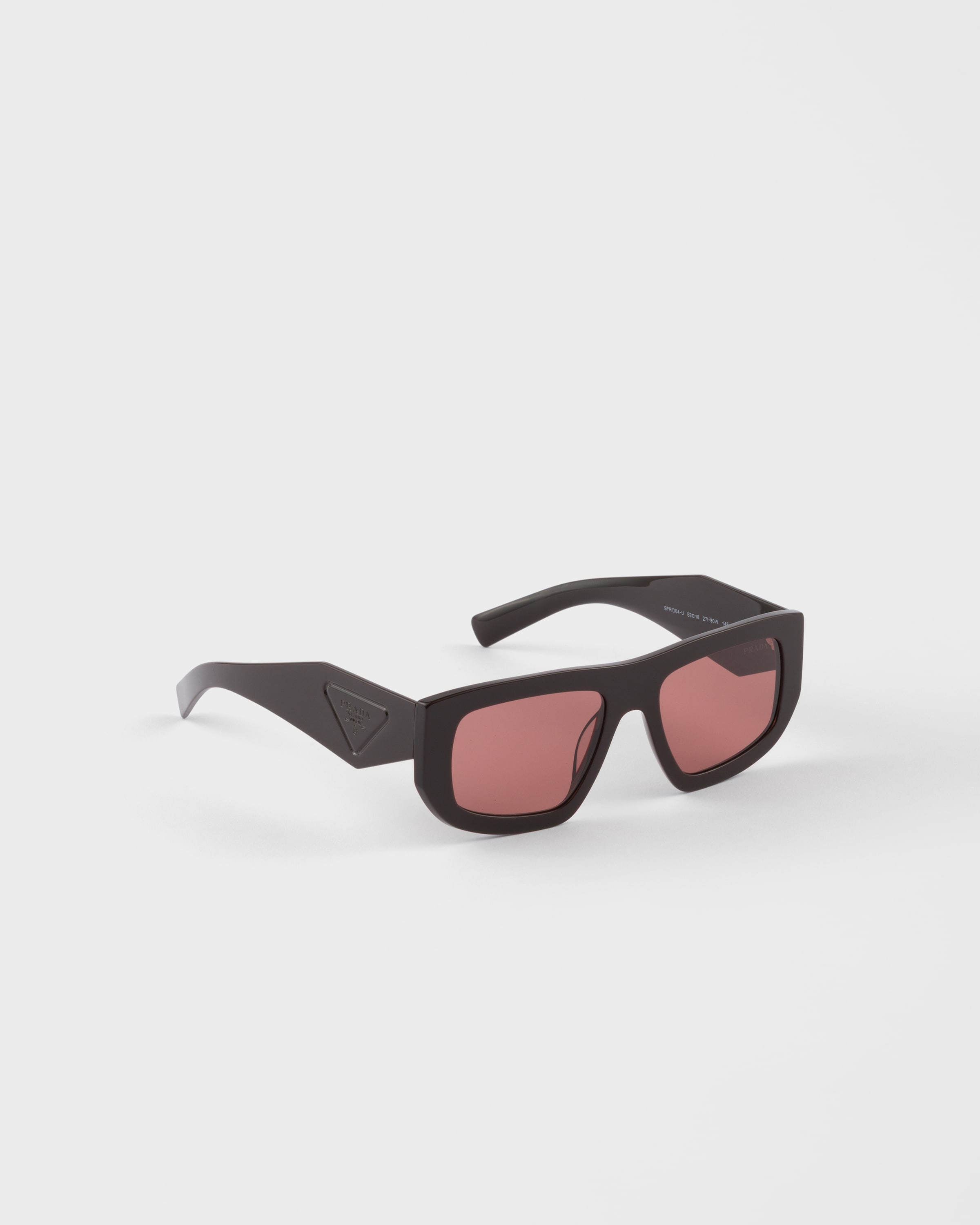Cigar Lenses Sunglasses With Triangle Logo | PRADA - United States