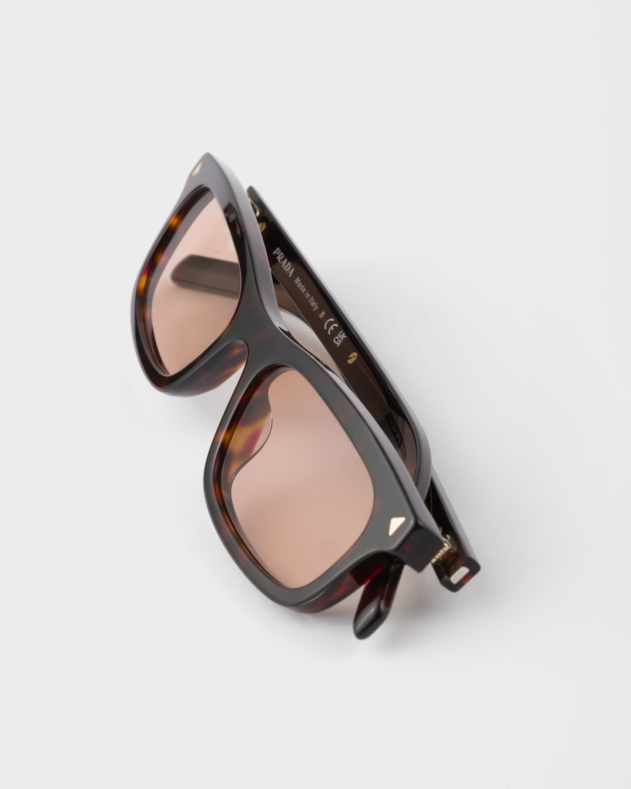 Crystal Lenses Sunglasses With The Iconic Metal Plaque | PRADA
