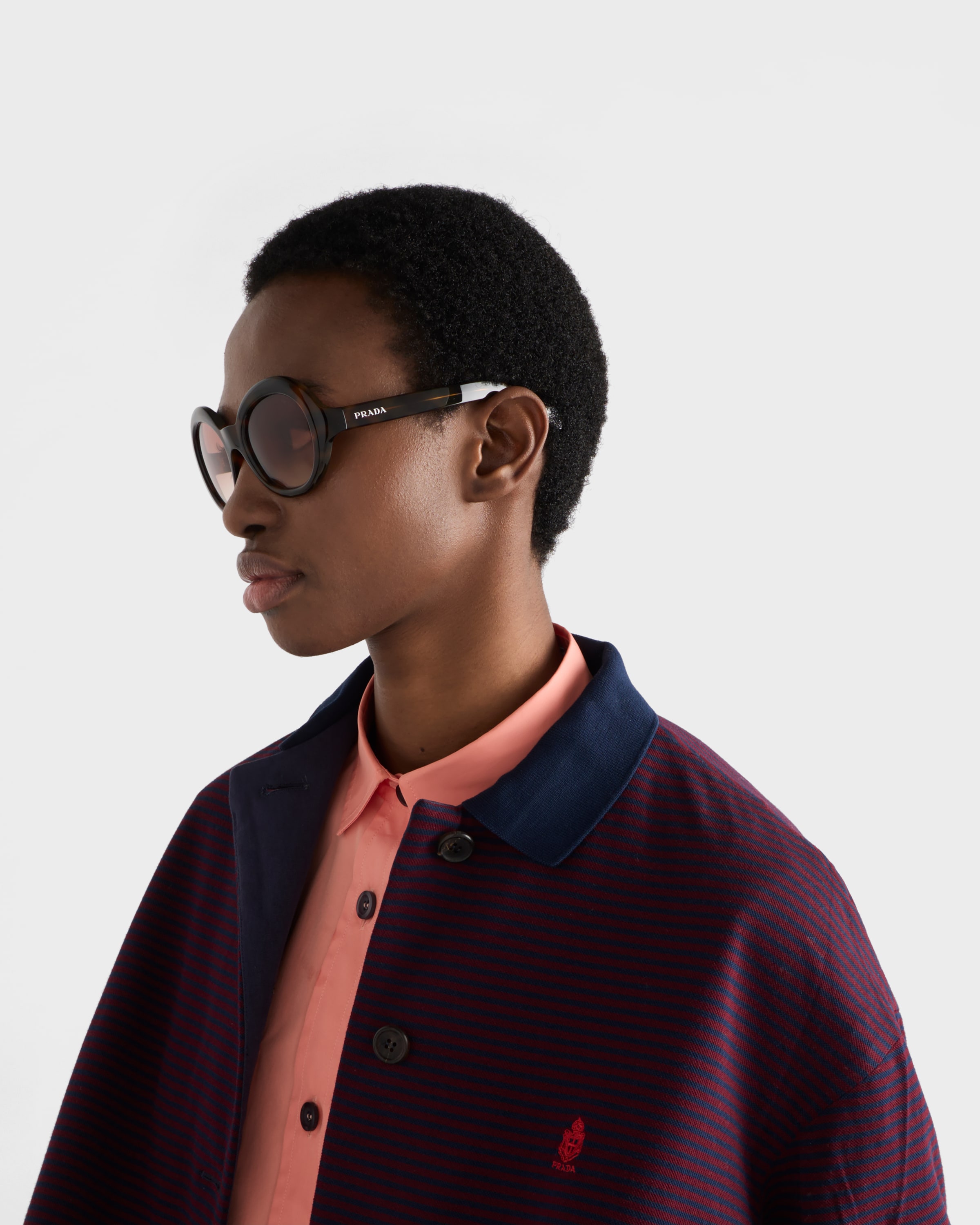 Gradient powder pink lenses Prada Shadowplay sunglasses | PRADA
