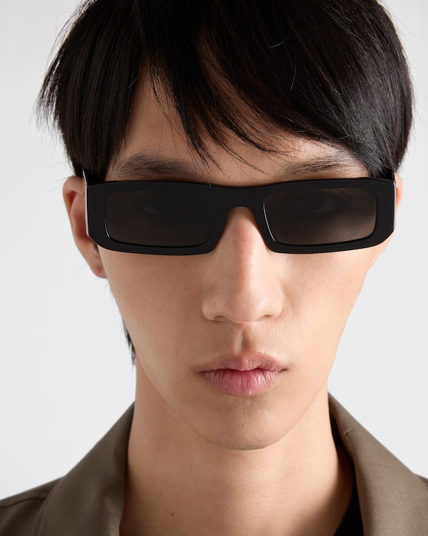 Sonnenbrille mit Triangolo-Logo - Schiefergraue Gläser Sonnenbrille mit Triangolo-Logo - Schiefergraue Gläser