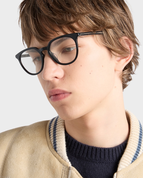 Prada sunglasses with the iconic metal plaque - Blue-ray Transparent Lenses Prada sunglasses with the iconic metal plaque - Blue-ray Transparent Lenses