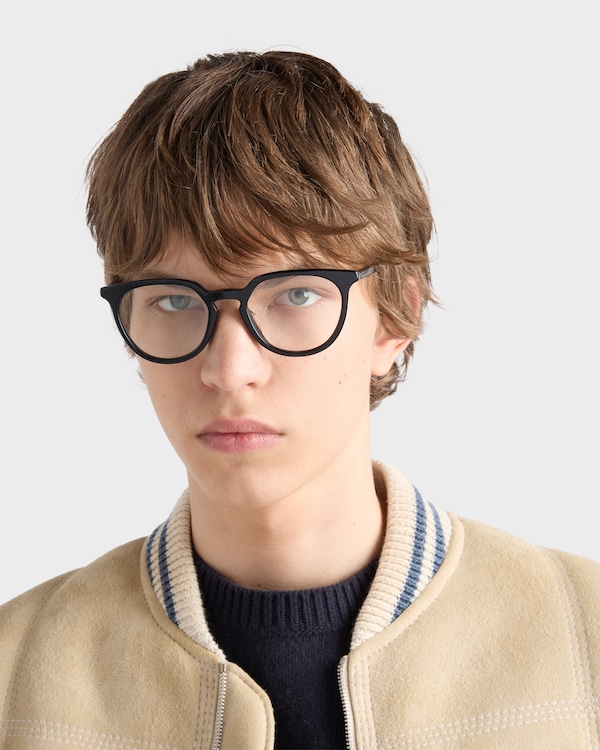 Prada sunglasses with the iconic metal plaque - Blue-ray Transparent Lenses Prada sunglasses with the iconic metal plaque - Blue-ray Transparent Lenses