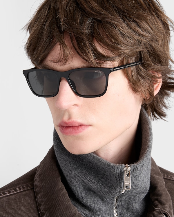 Prada sunglasses with the iconic metal plaque - Slate Lenses Prada sunglasses with the iconic metal plaque - Slate Lenses