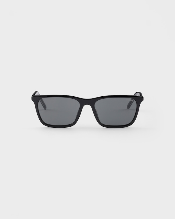 Prada sunglasses with the iconic metal plaque - Slate Lenses Prada sunglasses with the iconic metal plaque - Slate Lenses