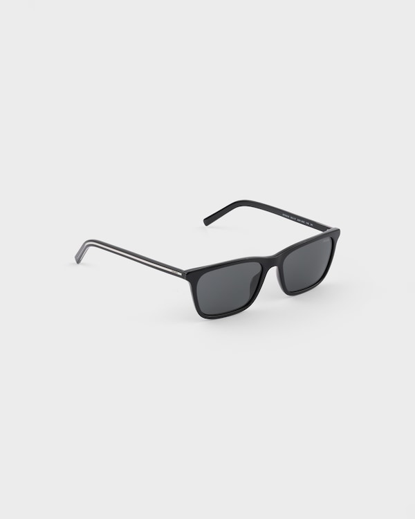 Prada sunglasses with the iconic metal plaque - Slate Lenses Prada sunglasses with the iconic metal plaque - Slate Lenses