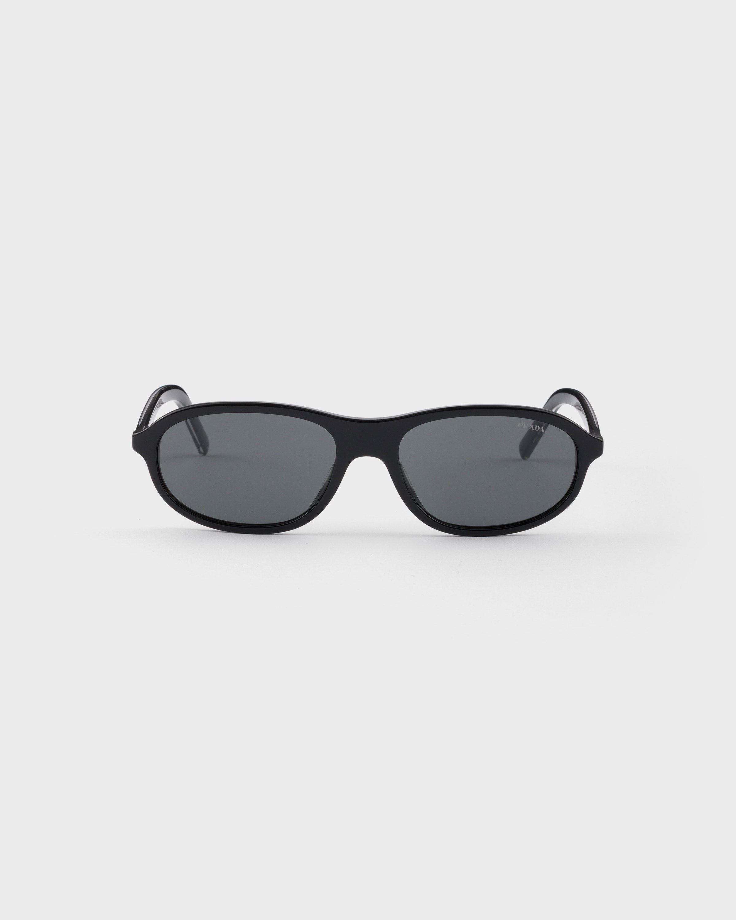 Slate Lenses Prada Sunglasses With The Iconic Metal Plaque | PRADA