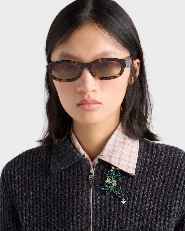 Sunglasses with Prada logo - Lenses Color Oak Sunglasses with Prada logo - Lenses Color Oak
