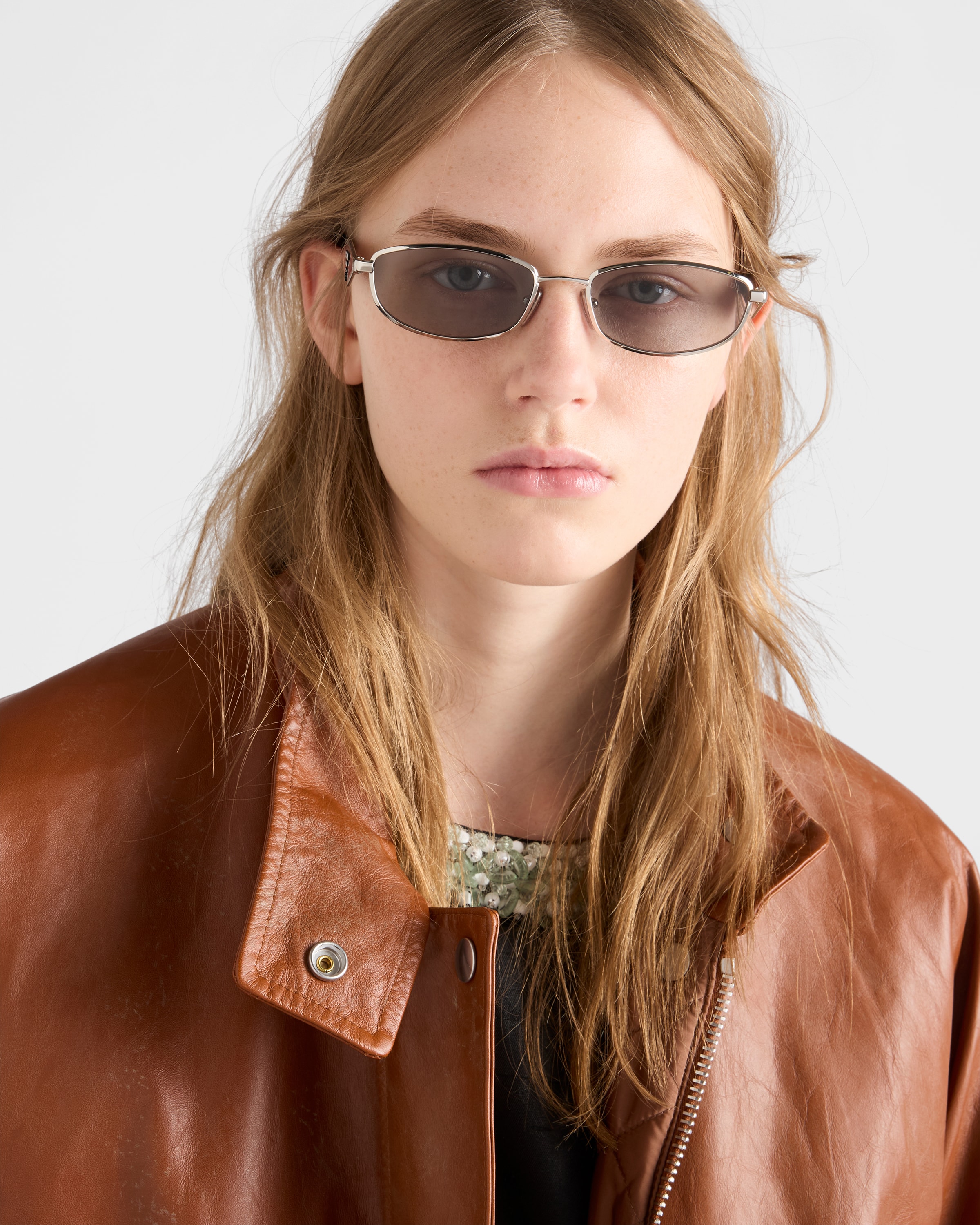 Grey Lenses Sunglasses With Prada Logo | PRADA - United States