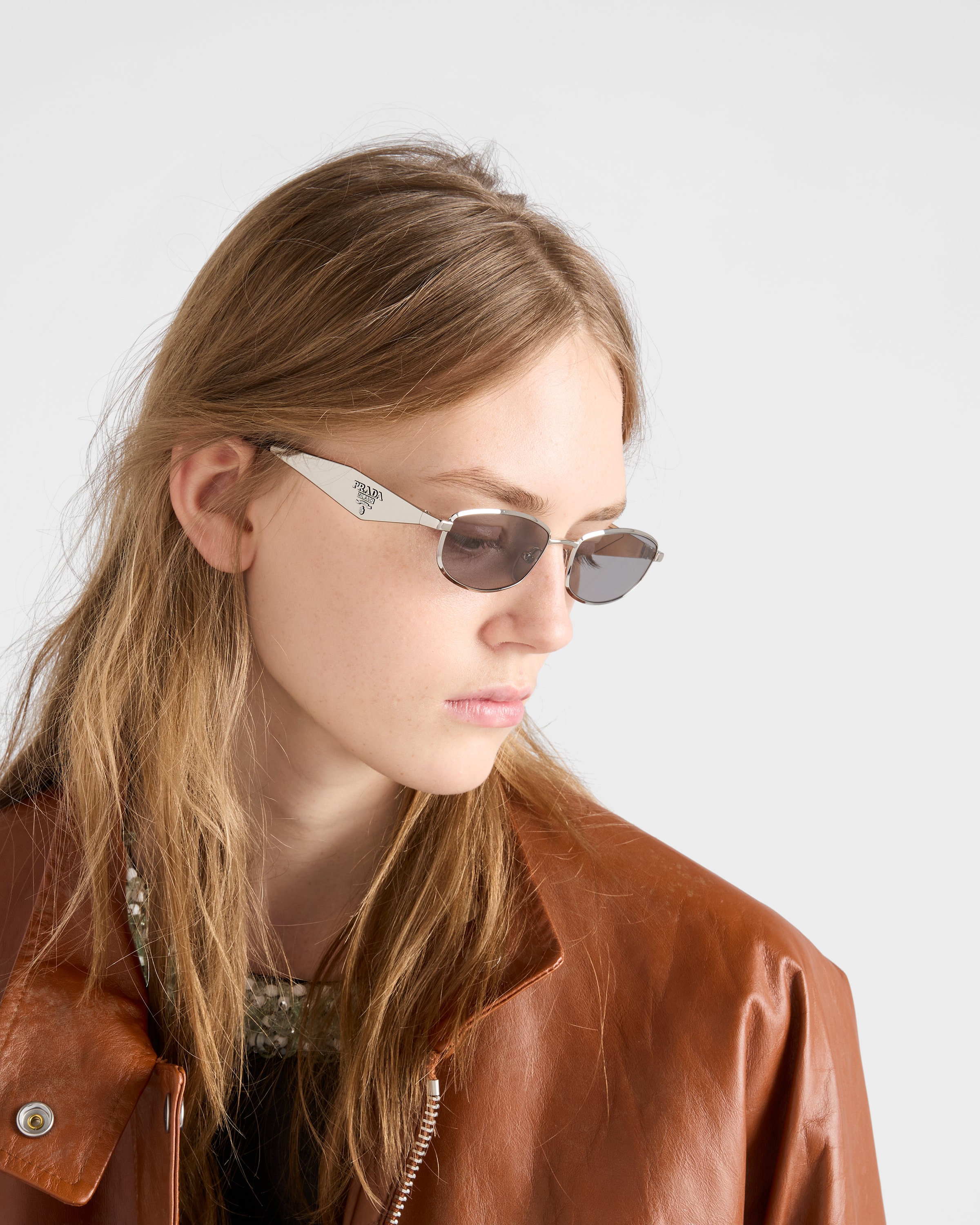 Grey Lenses Sunglasses With Prada Logo | PRADA - United States