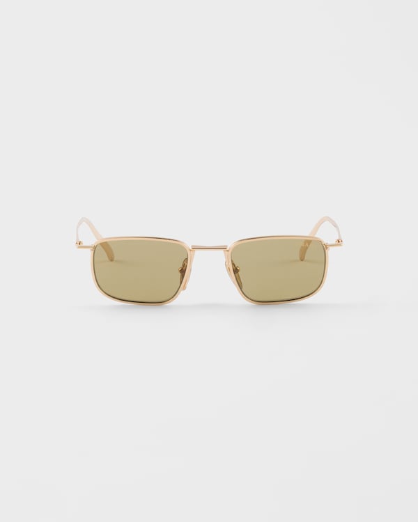 Sonnenbrille mit Prada Logo - Olivgrüne Gläser Sonnenbrille mit Prada Logo - Olivgrüne Gläser