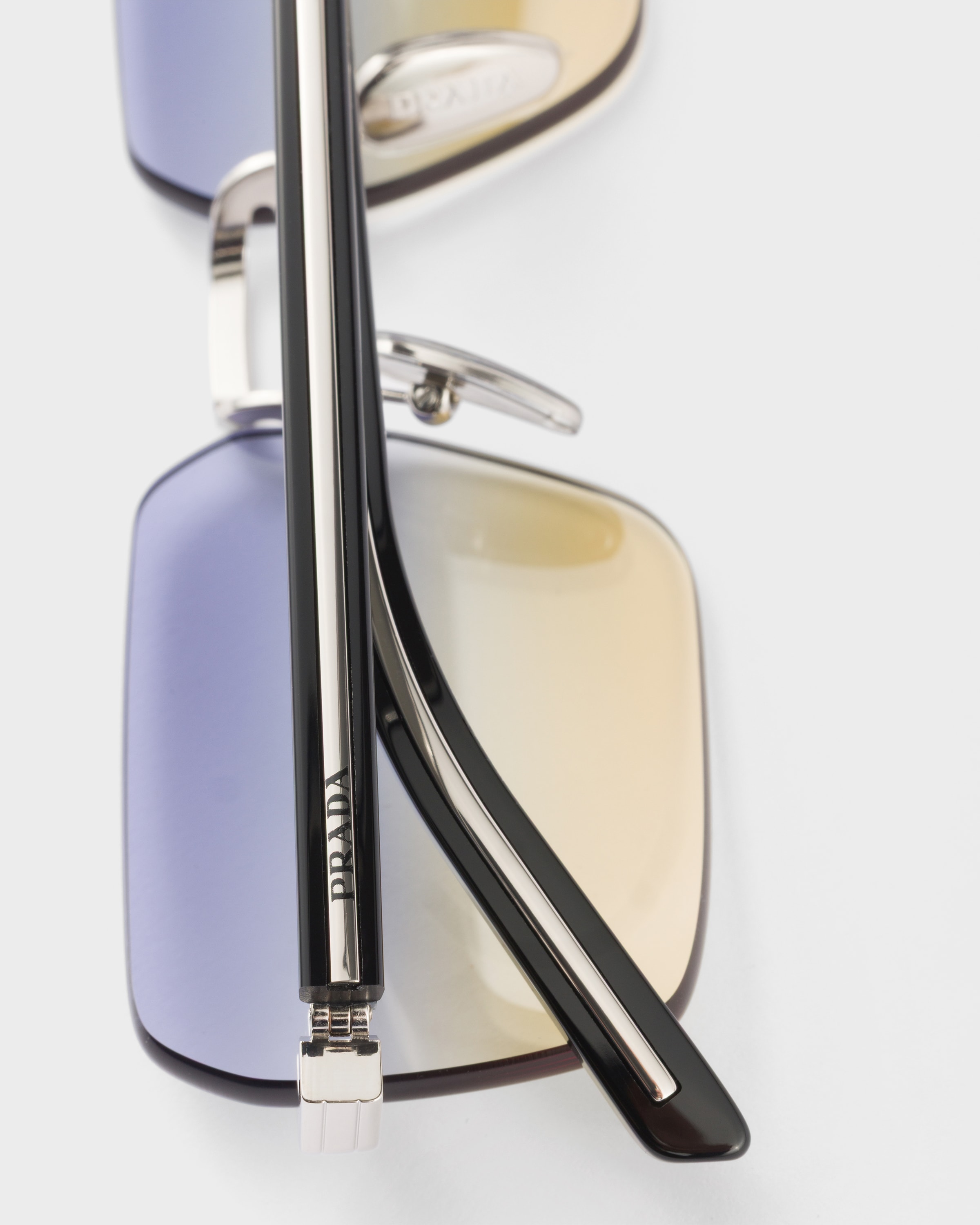 Shaded Iris Lenses Sunglasses With The Iconic Metal Plaque | PRADA